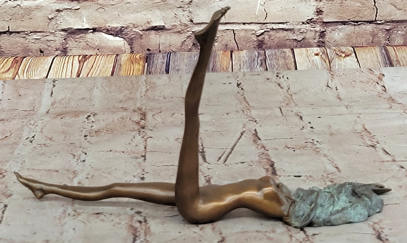 Hot Cast Bronze Nude Woman Sculpture Sexy Female Erotic Figurine Modern Art