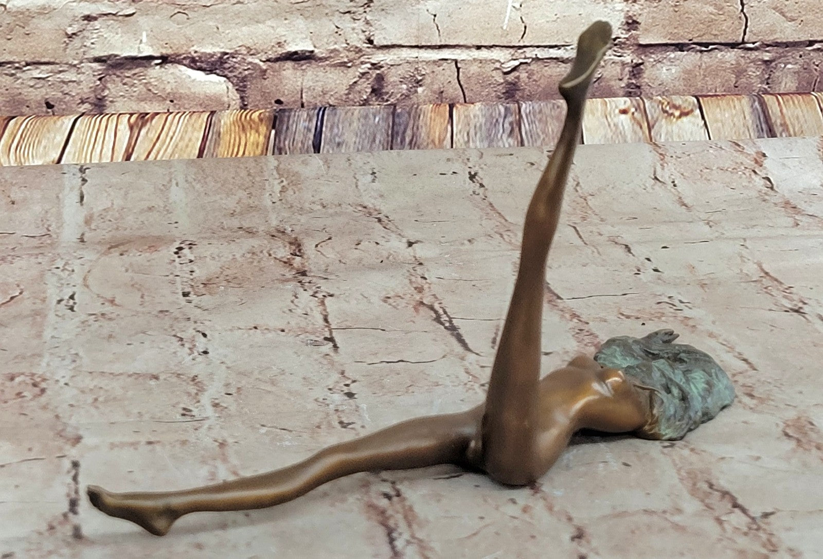 Hot Cast Bronze Nude Woman Sculpture Sexy Female Erotic Figurine Modern Art