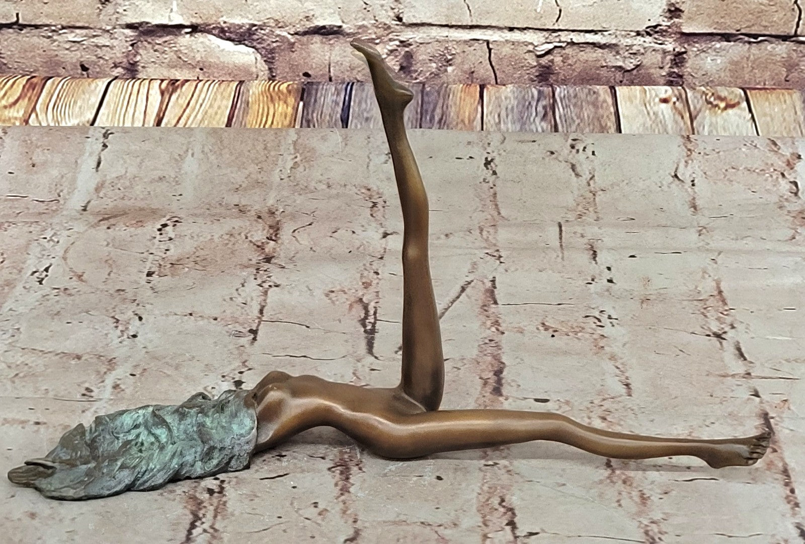 Hot Cast Bronze Nude Woman Sculpture Sexy Female Erotic Figurine Modern Art