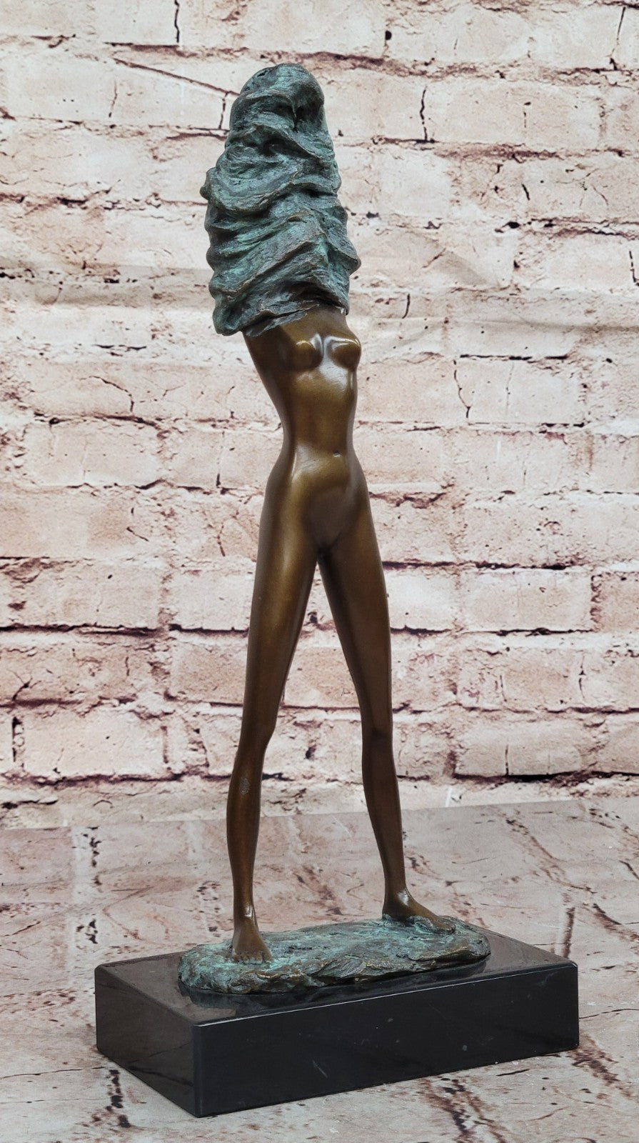 Bronze Sculpture by Italian artist M.Nick Nude Girl Hot Cast Detailed Statue