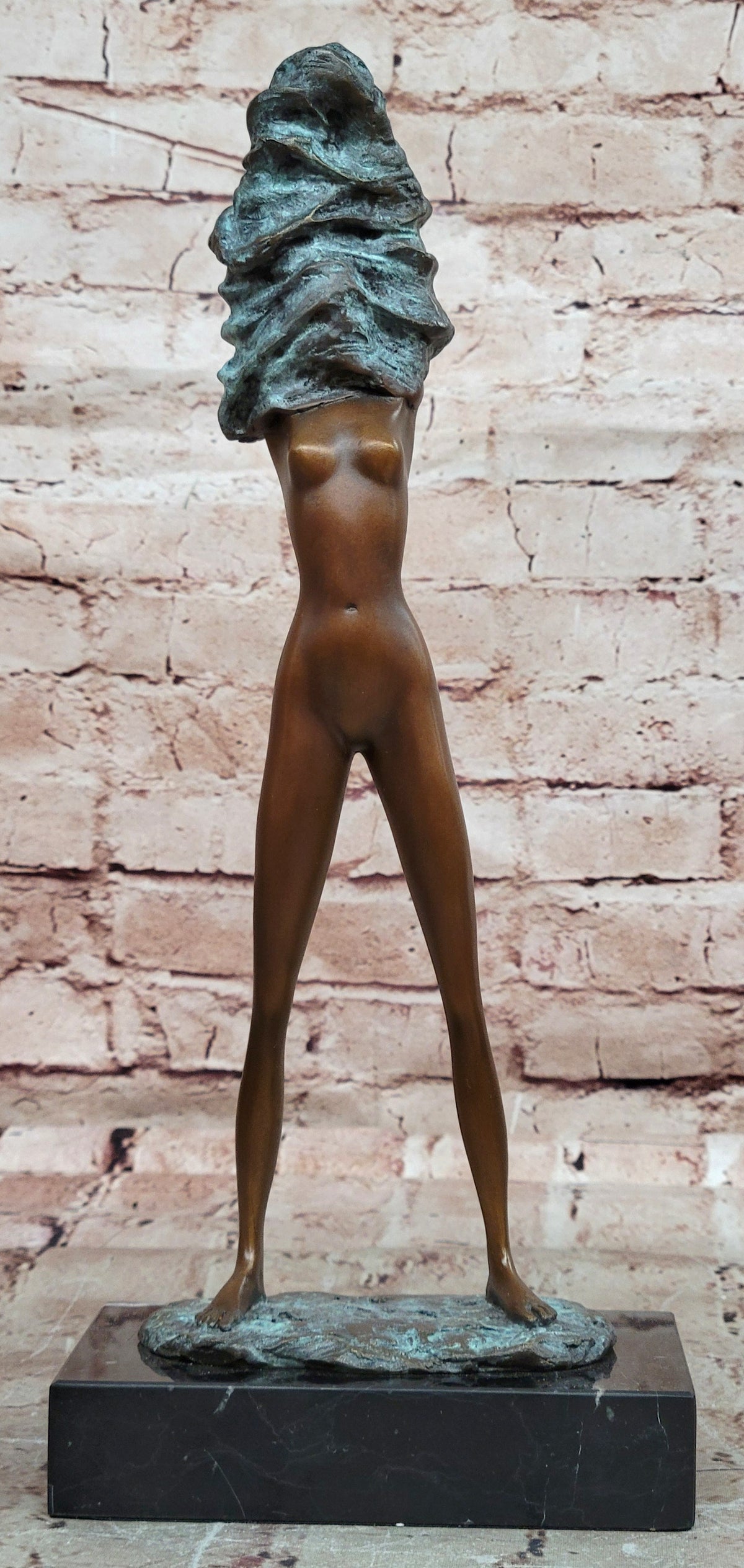 Modern Abstract Bronze Nude Woman Sculpture Elegant Artistic Masterpiece