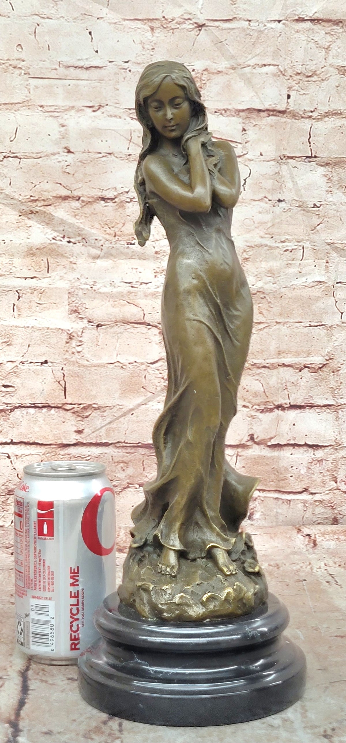 Sensual Female Bronze Sculpture in Art Deco Style | Handcrafted Statue by Milo | Lost Wax Technique
