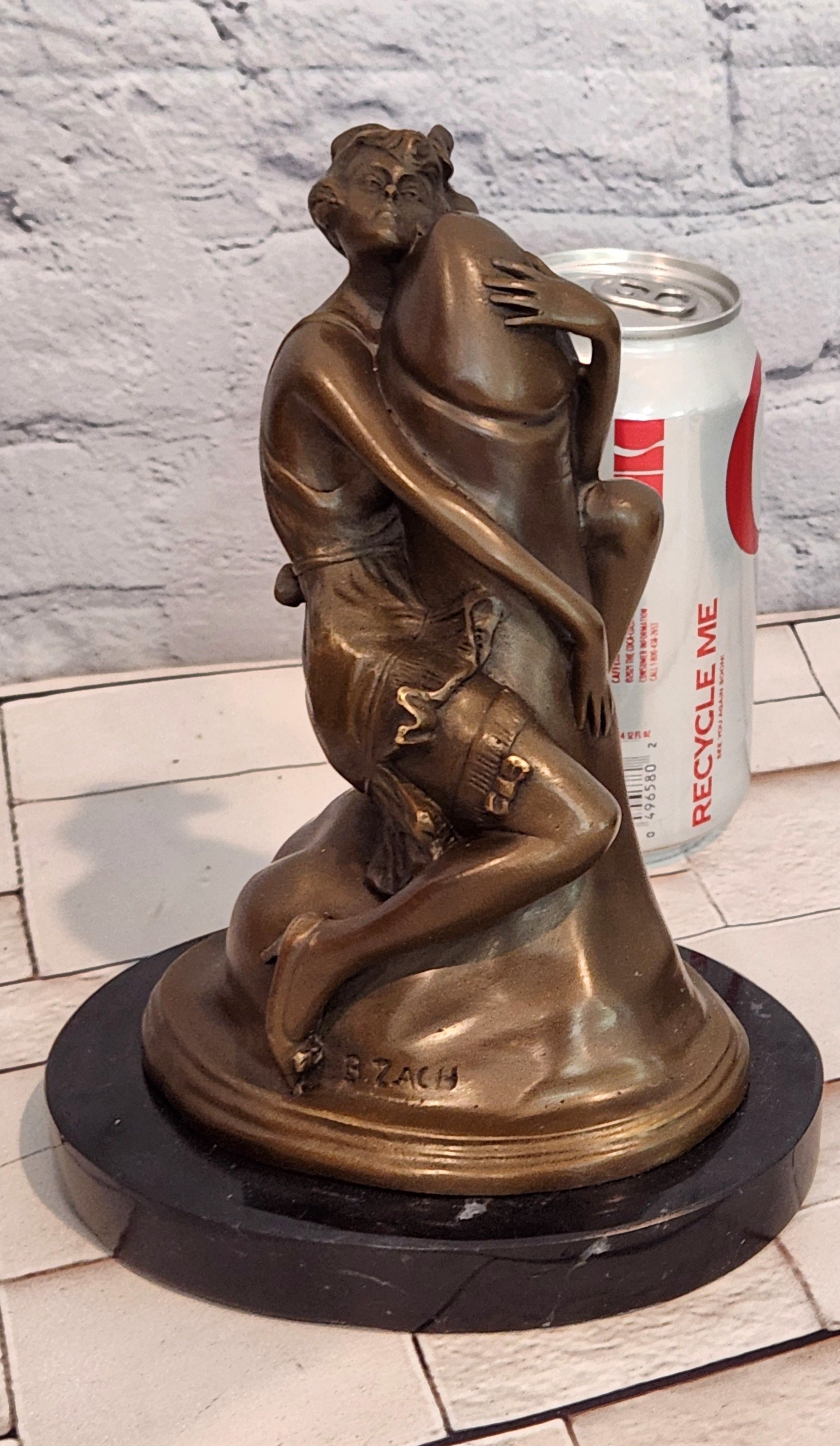 Woman Erotic Fantasy Nude Penis Bronze Sculpture Statue Figurine Figure Hotcast