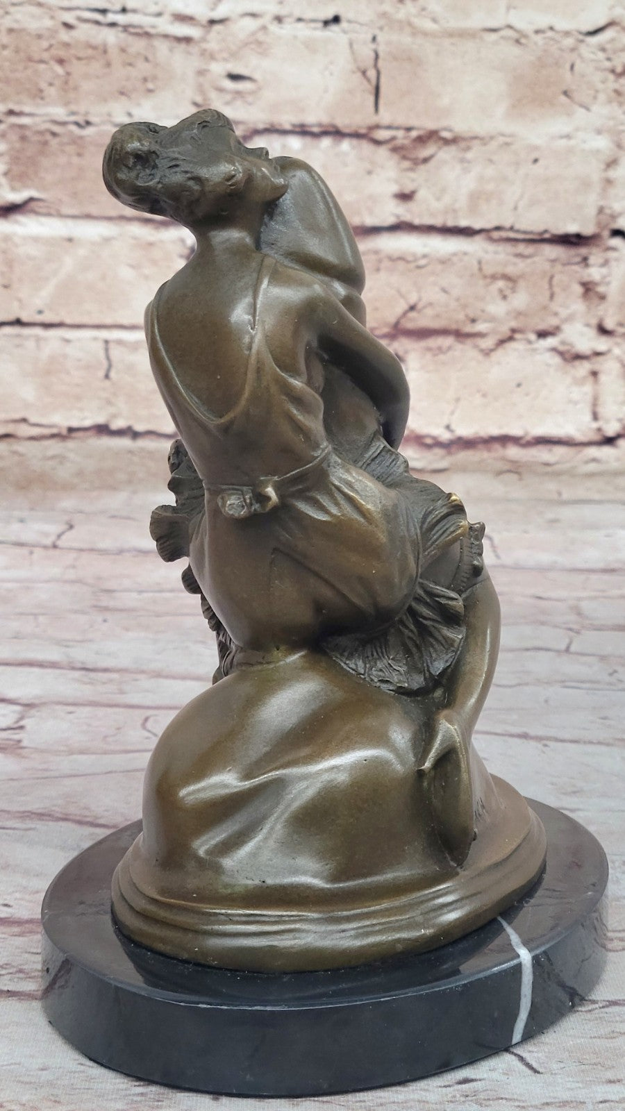 Art Deco Erotic Bronze Woman Sculpture by Bruno Zach – Signed Collectible Statue