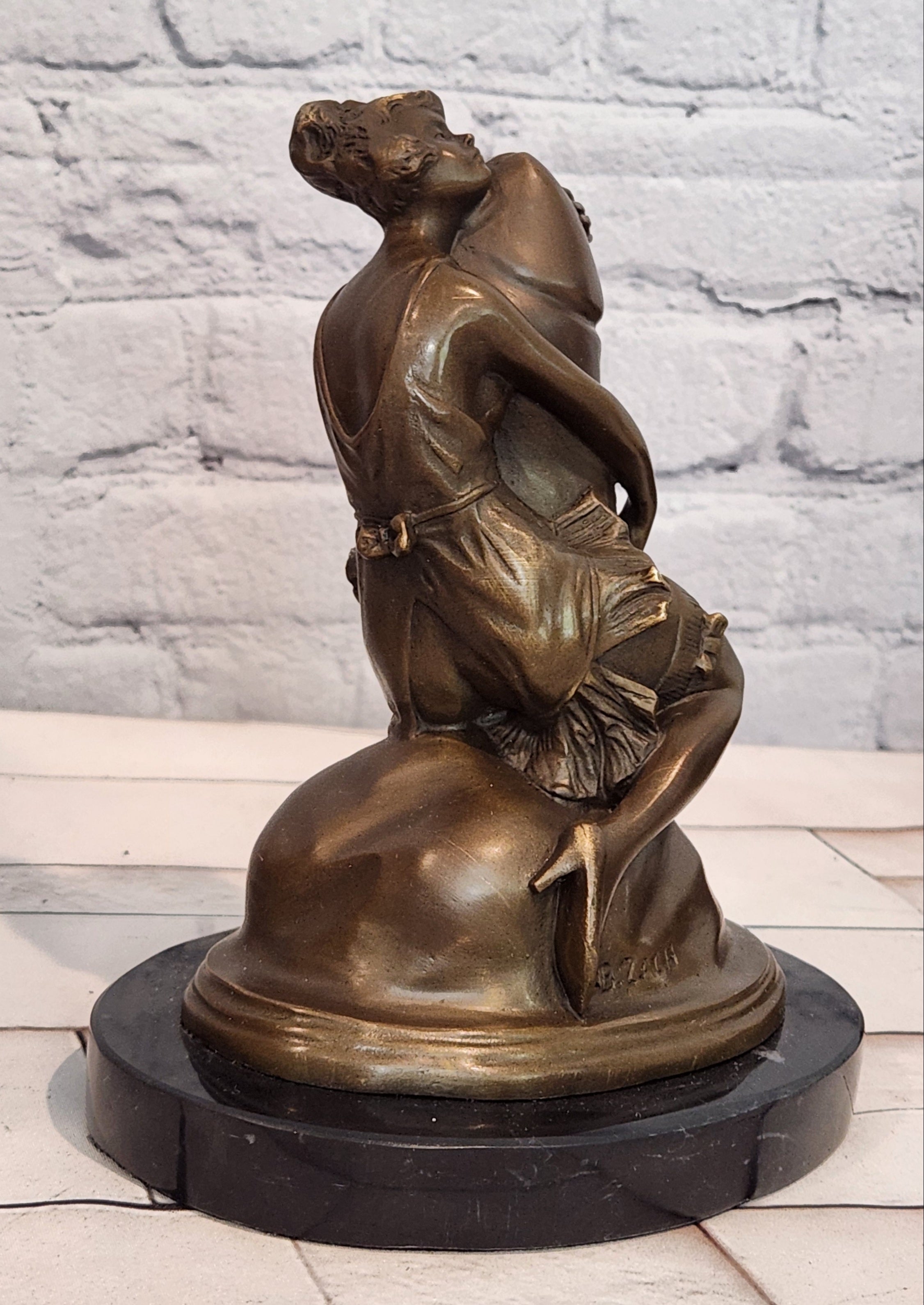 Woman Erotic Fantasy Nude Penis Bronze Sculpture Statue Figurine Figure Hotcast