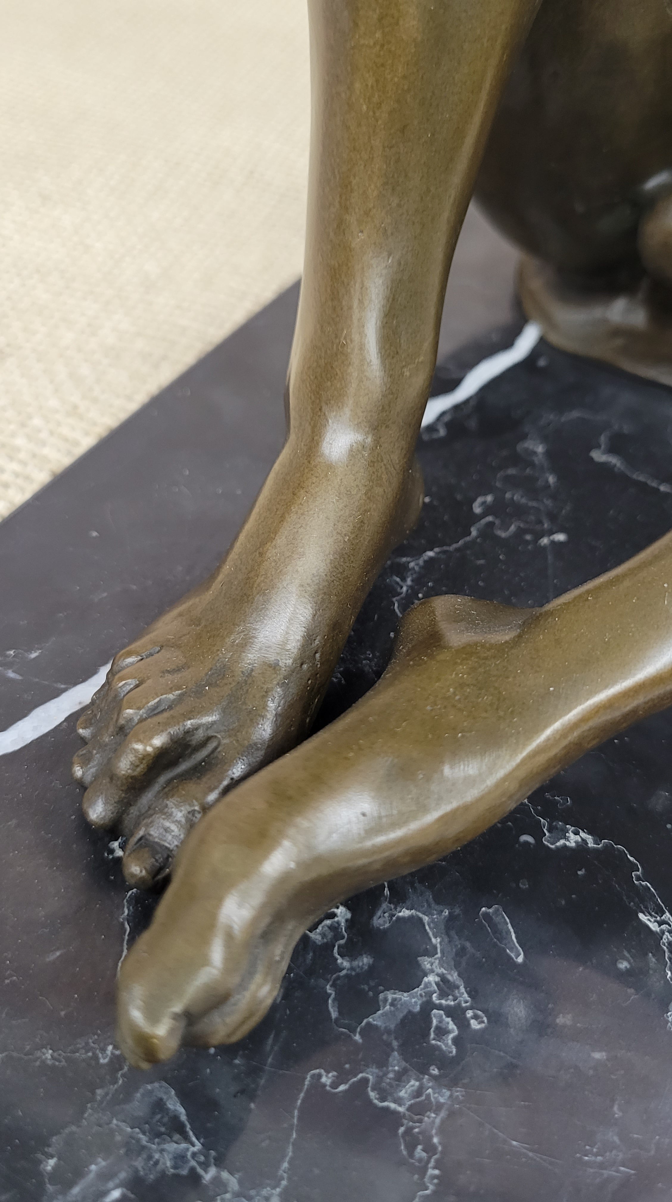 Milo`s Erotic Art Deco Bronze: Lustful Devil Satyr Faun Sculpture - Unique Decor