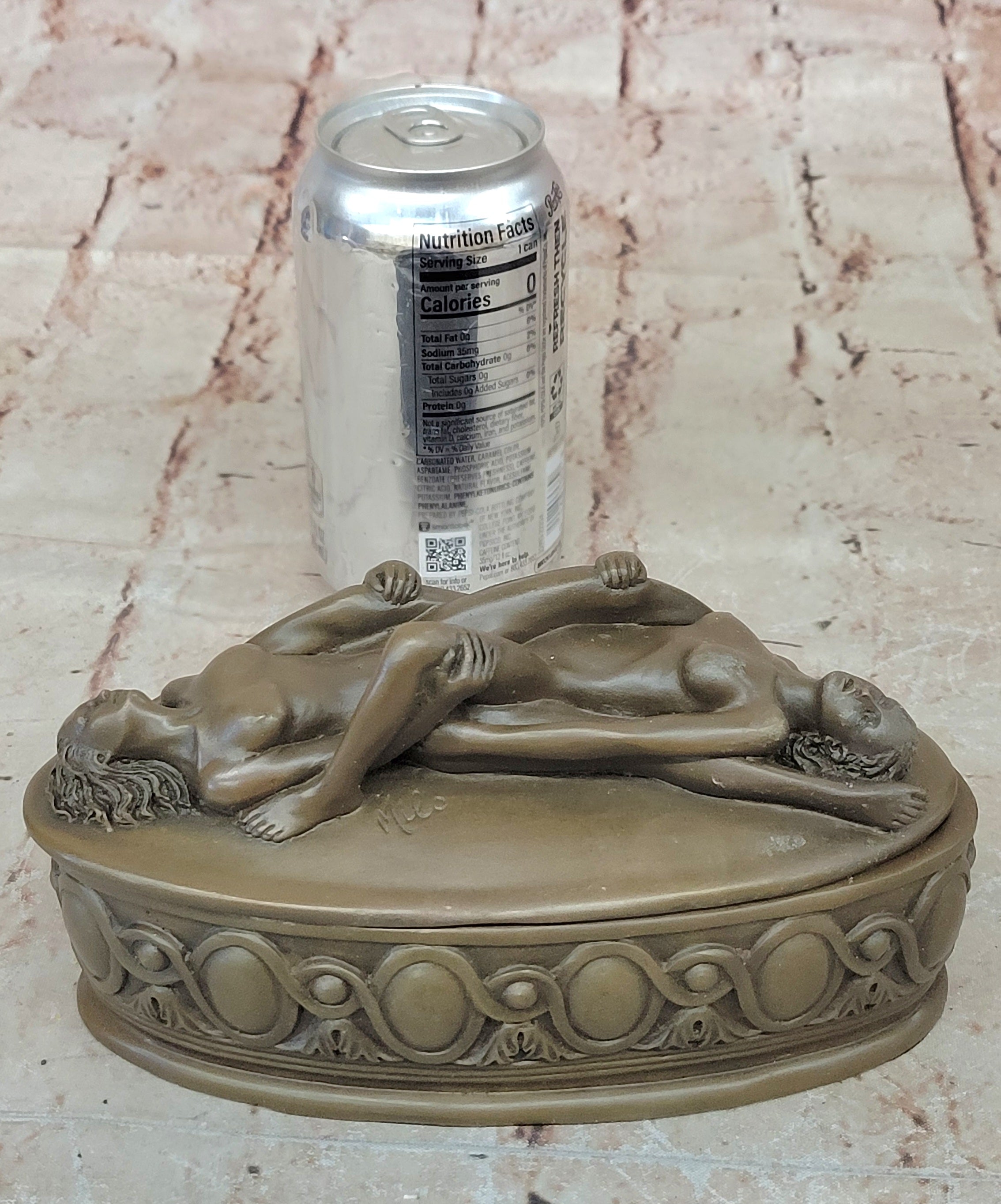 Milo Signed Bronze Jewelry Box – Two Women Erotic Sculpture Trinket Box