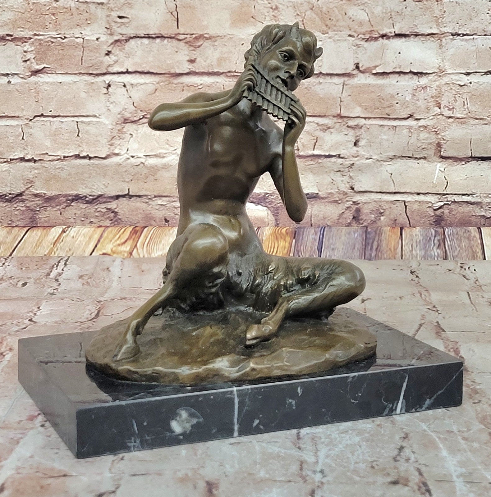 Grand Tour Bronze Satyr Dancing Satyr. Hot Cast with dark patina Sculpture Decor