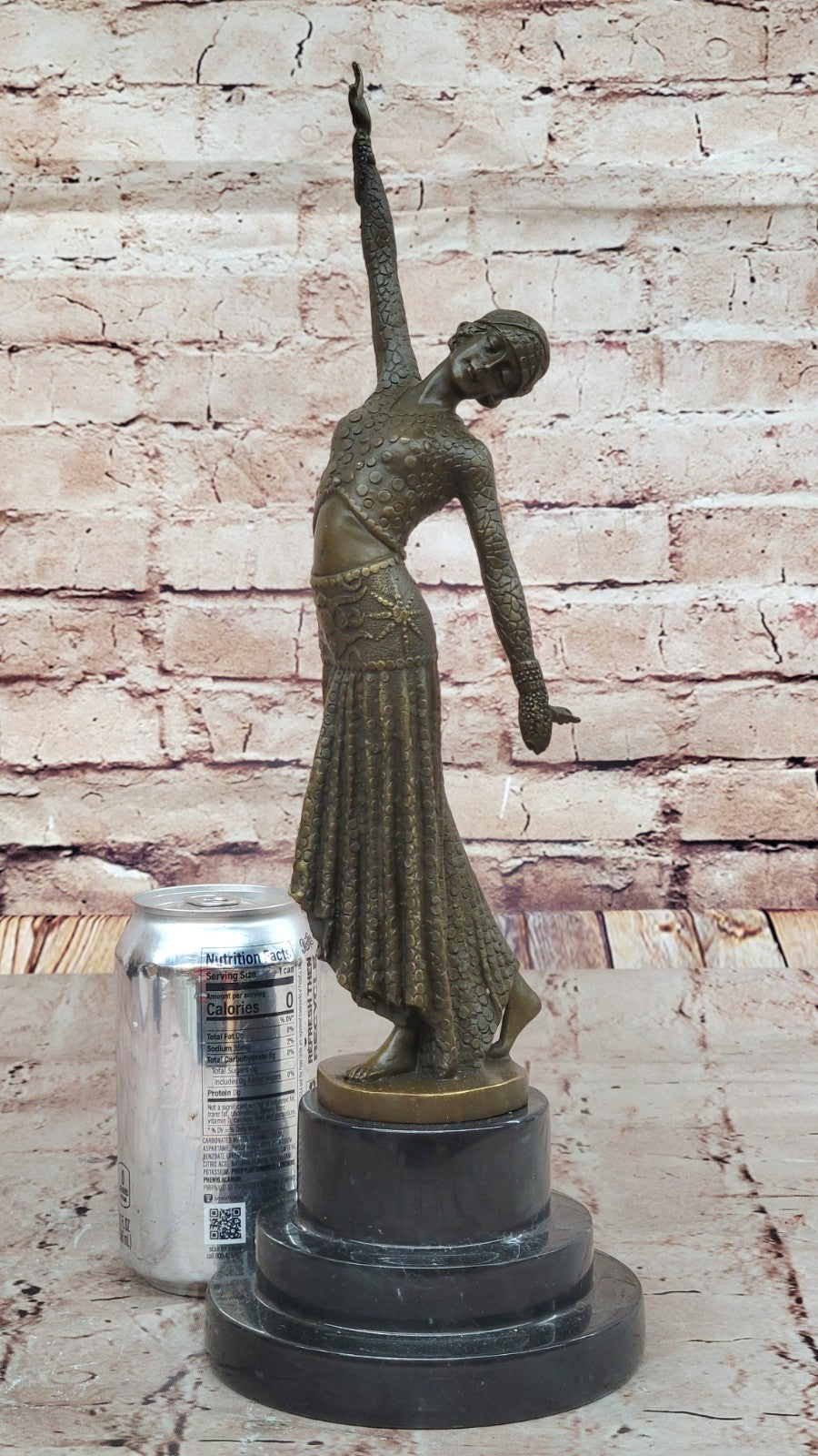 Vintage ART DECO Nouveau BRONZE Demetre Chiparus LADY DANCER Old PARLOR STATUE