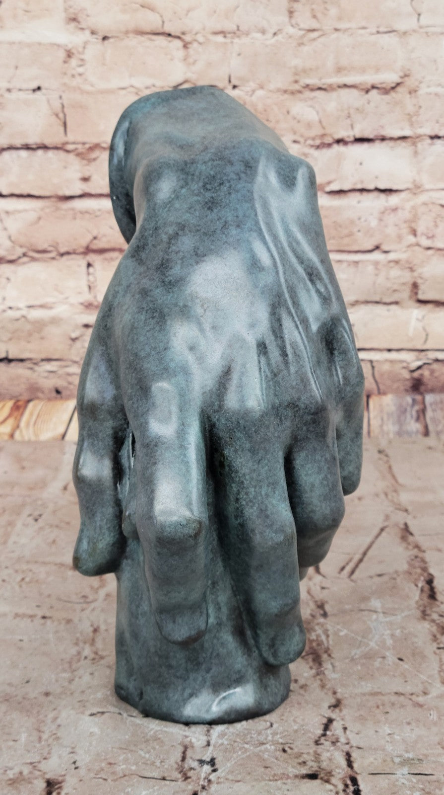 Mid Century Male Man Hand Genuine Bronze sculpture by Milo Home Decoration
