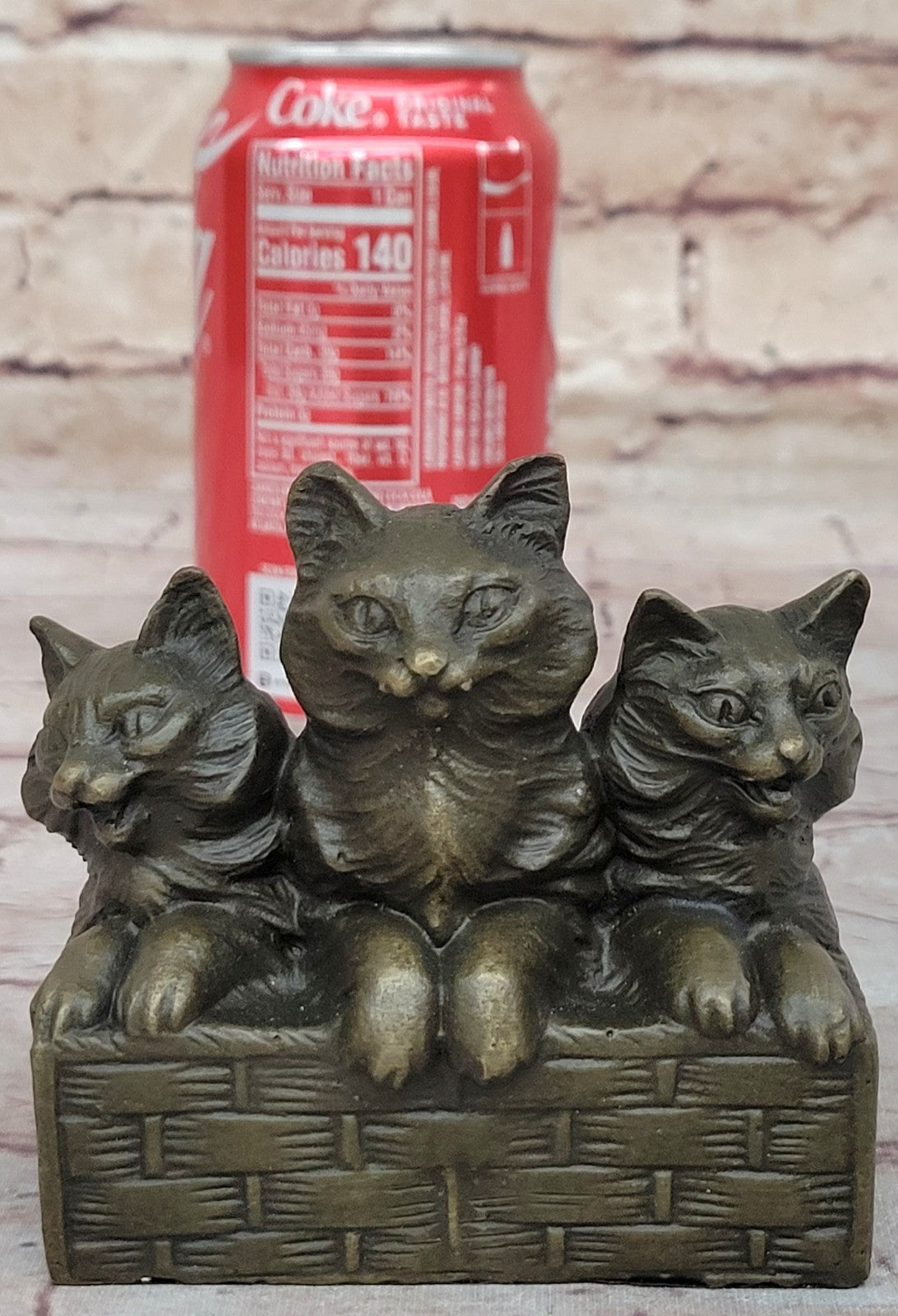 CAT FAMILY BRONZE SCULPTURE STATUE FIGURE FIGURINE ART DECO STATUE HOT CAST SALE