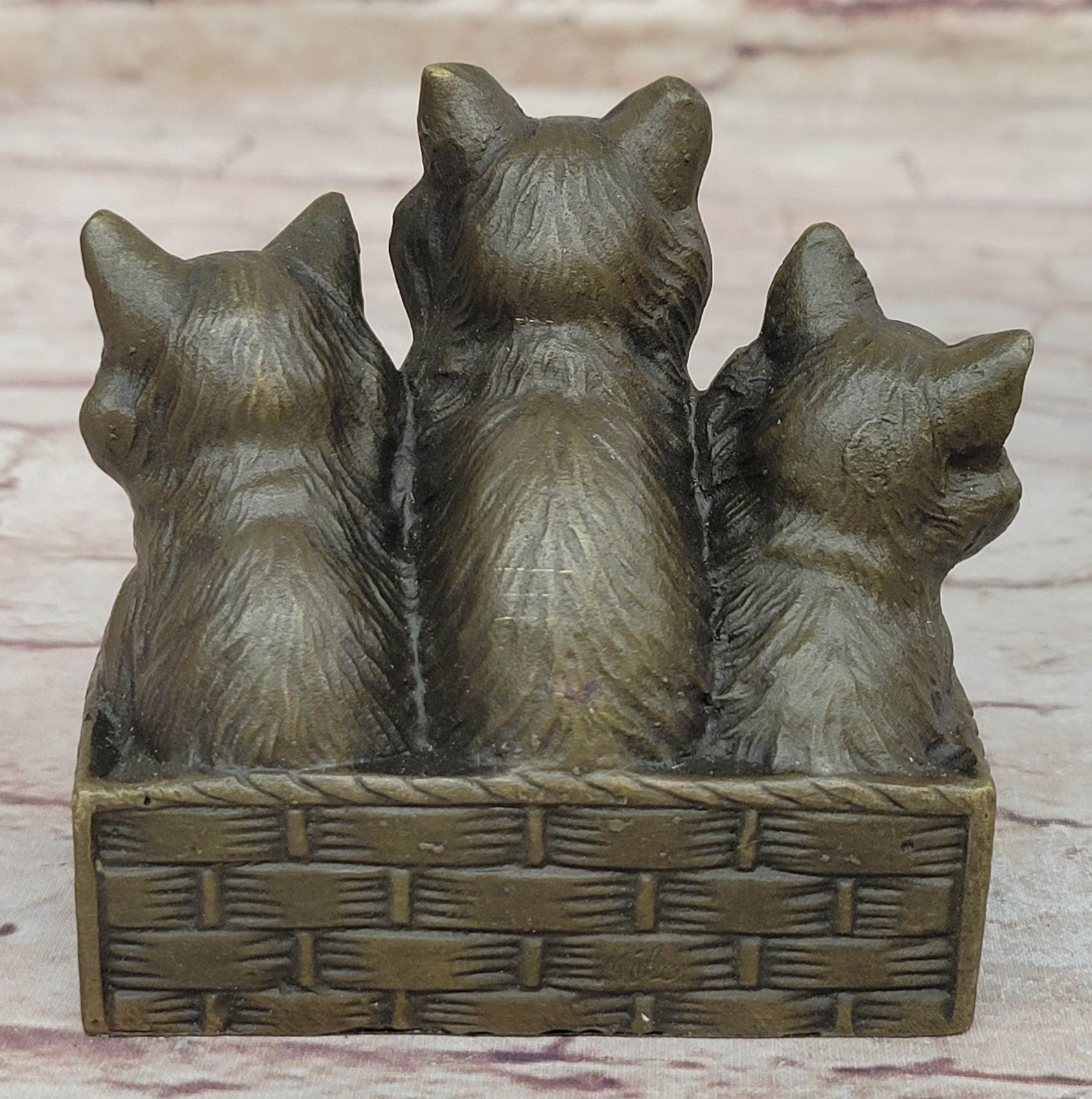 CAT FAMILY BRONZE SCULPTURE STATUE FIGURE FIGURINE ART DECO STATUE HOT CAST SALE