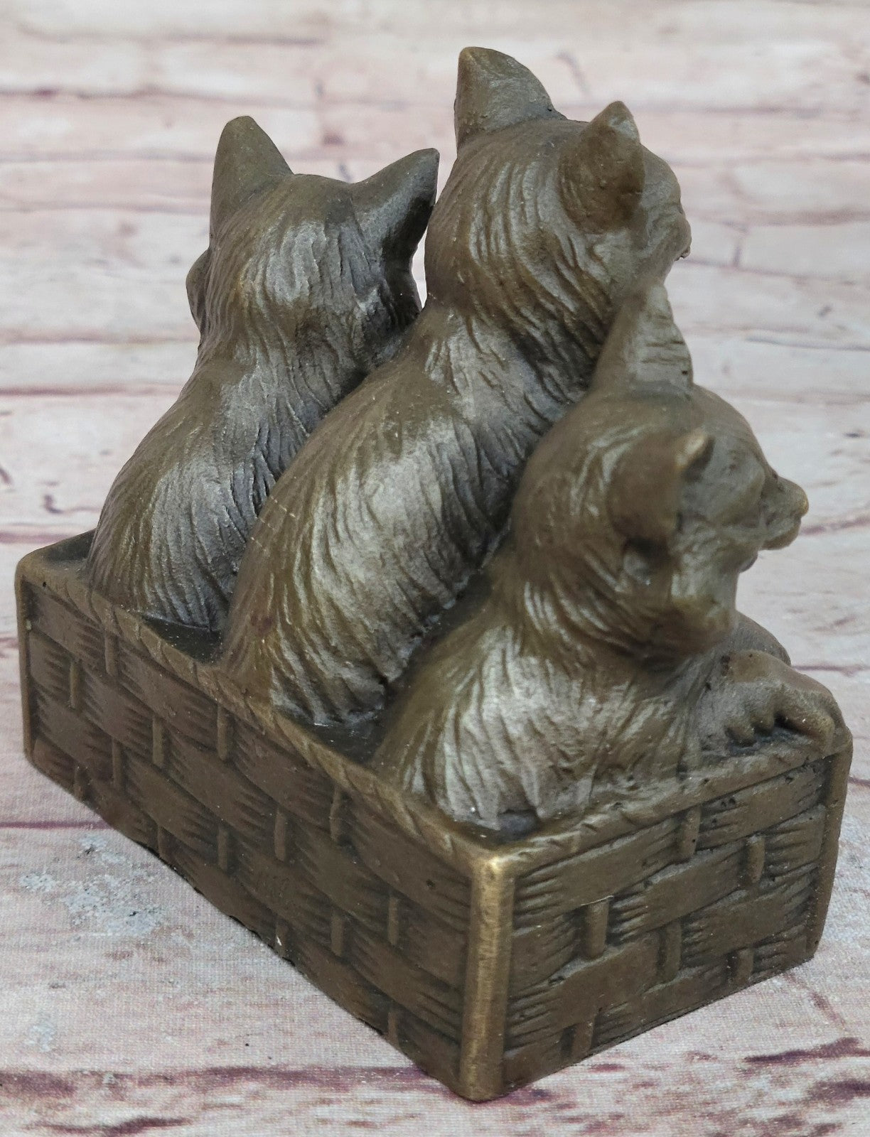 CAT FAMILY BRONZE SCULPTURE STATUE FIGURE FIGURINE ART DECO STATUE HOT CAST SALE