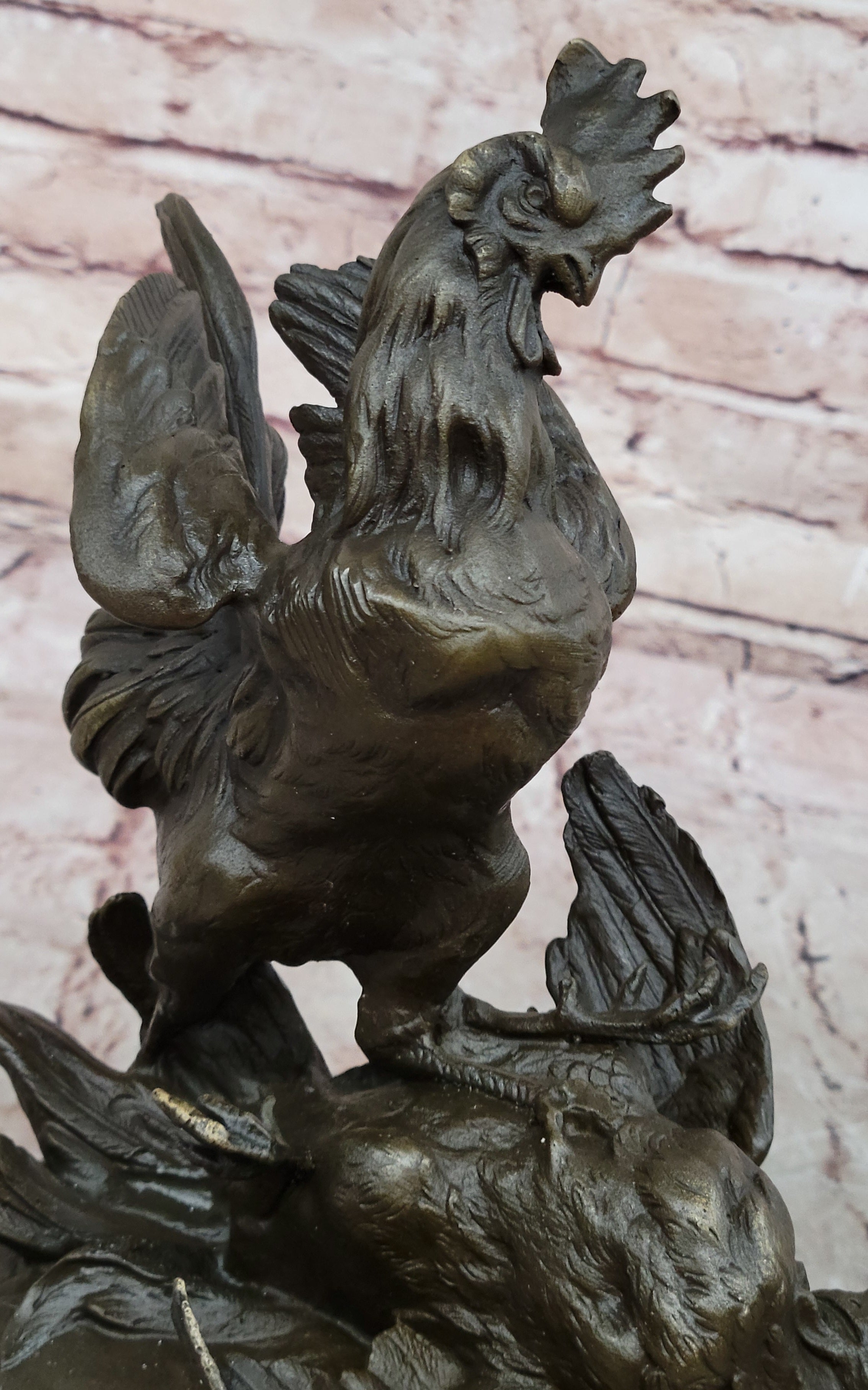 Chinese Traditional Culture Brass Bronze statue Roosters statue sculpture