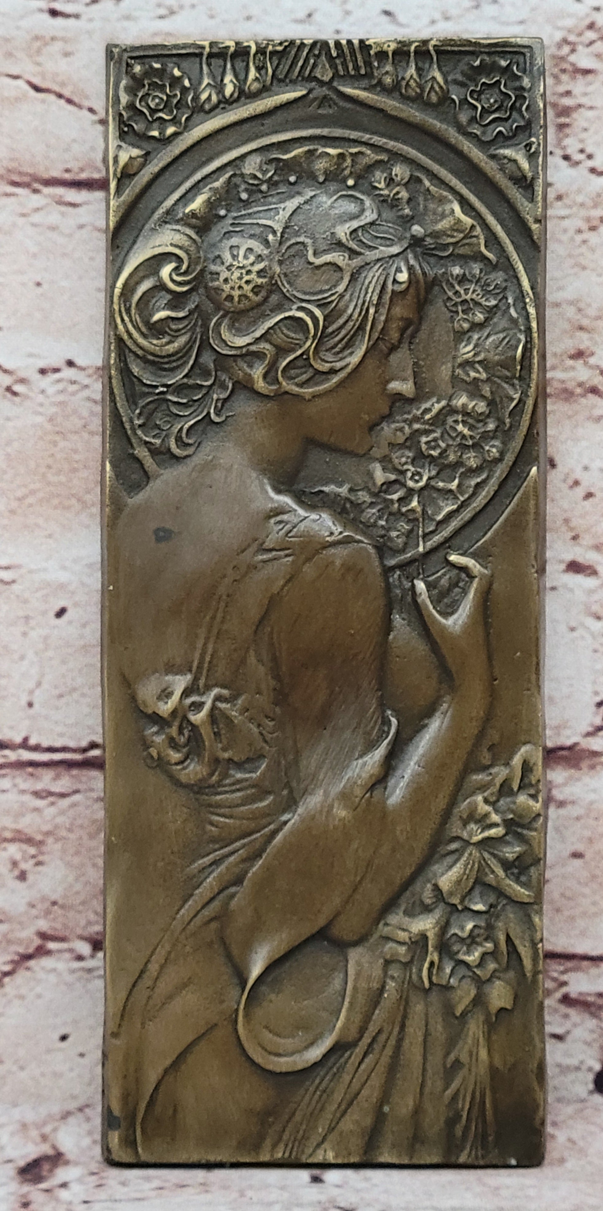 Vintage Signed Bronze Art Decor Relief Made in Spain Award Trophy Collector