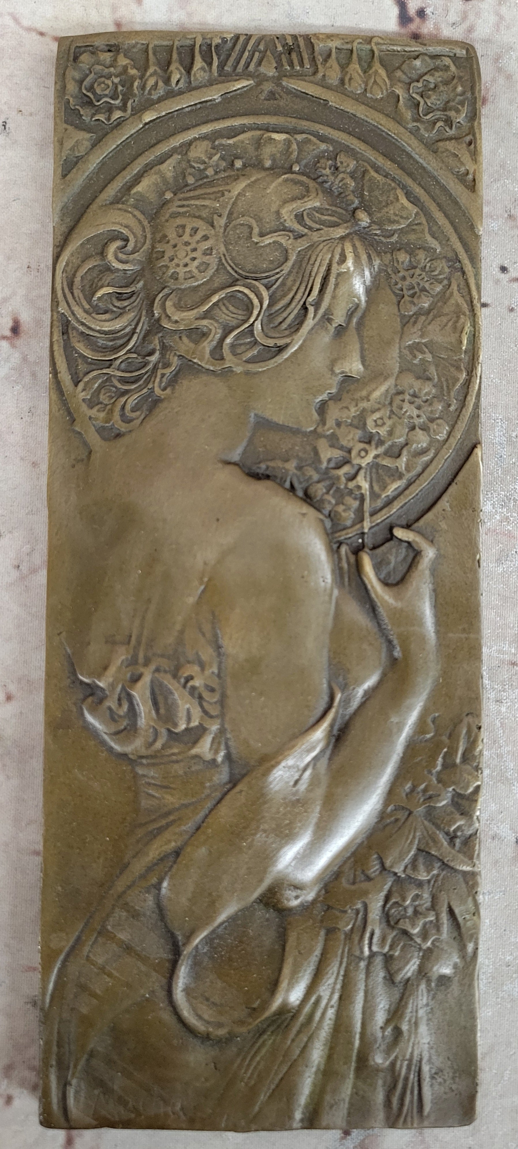 Vintage Signed Bronze Art Decor Relief Made in Spain Award Trophy Collector