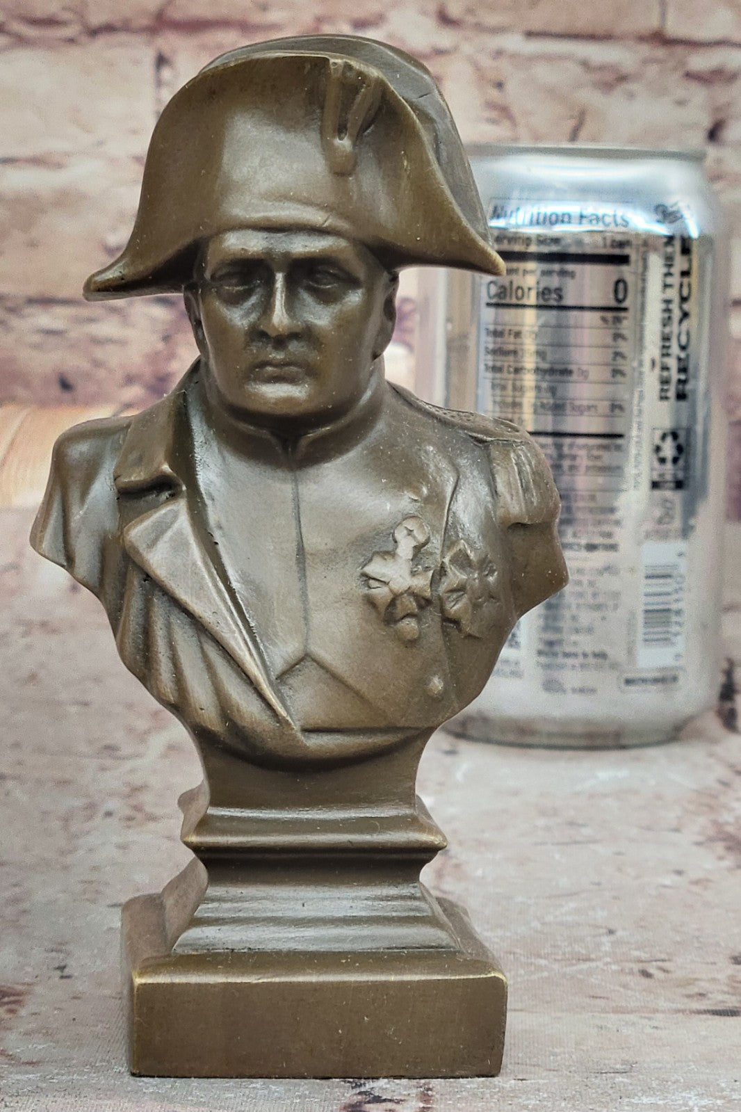 Great french bust of young napoleon Bonaparte ormolu bronze sculpture figurine