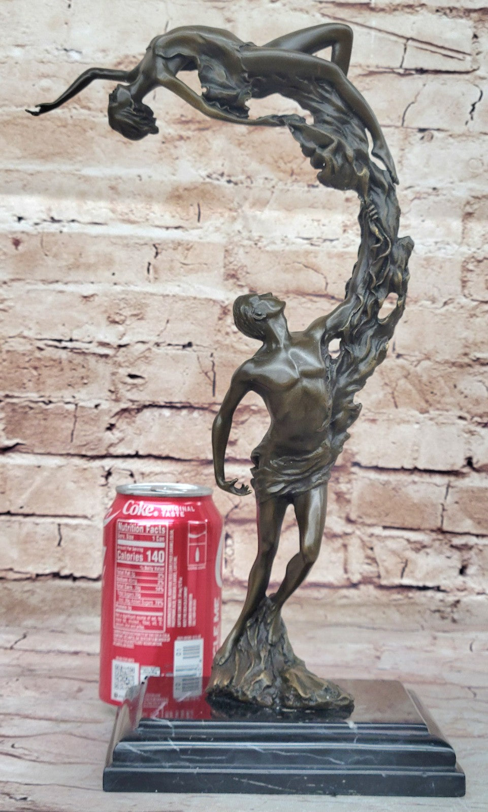 Aldo Vitaleh Prima Ballerina Bronze Sculpture Art Deco Marble Base Figurine Gift