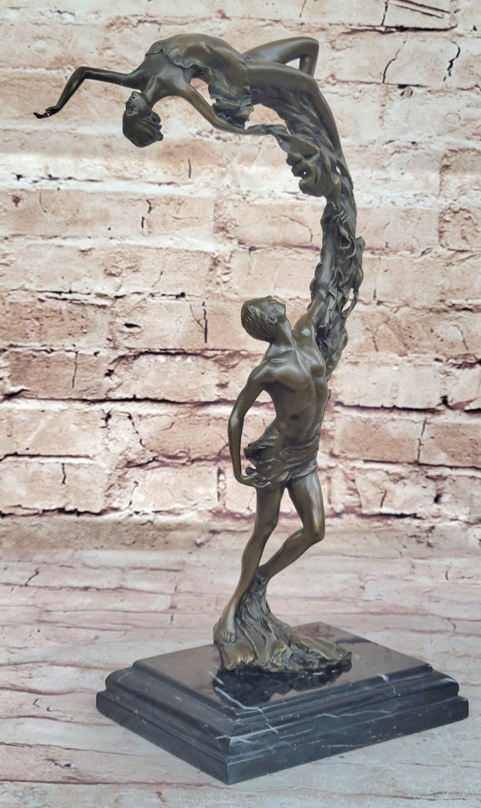 Aldo Vitaleh Prima Ballerina Bronze Sculpture Art Deco Marble Base Figurine Gift