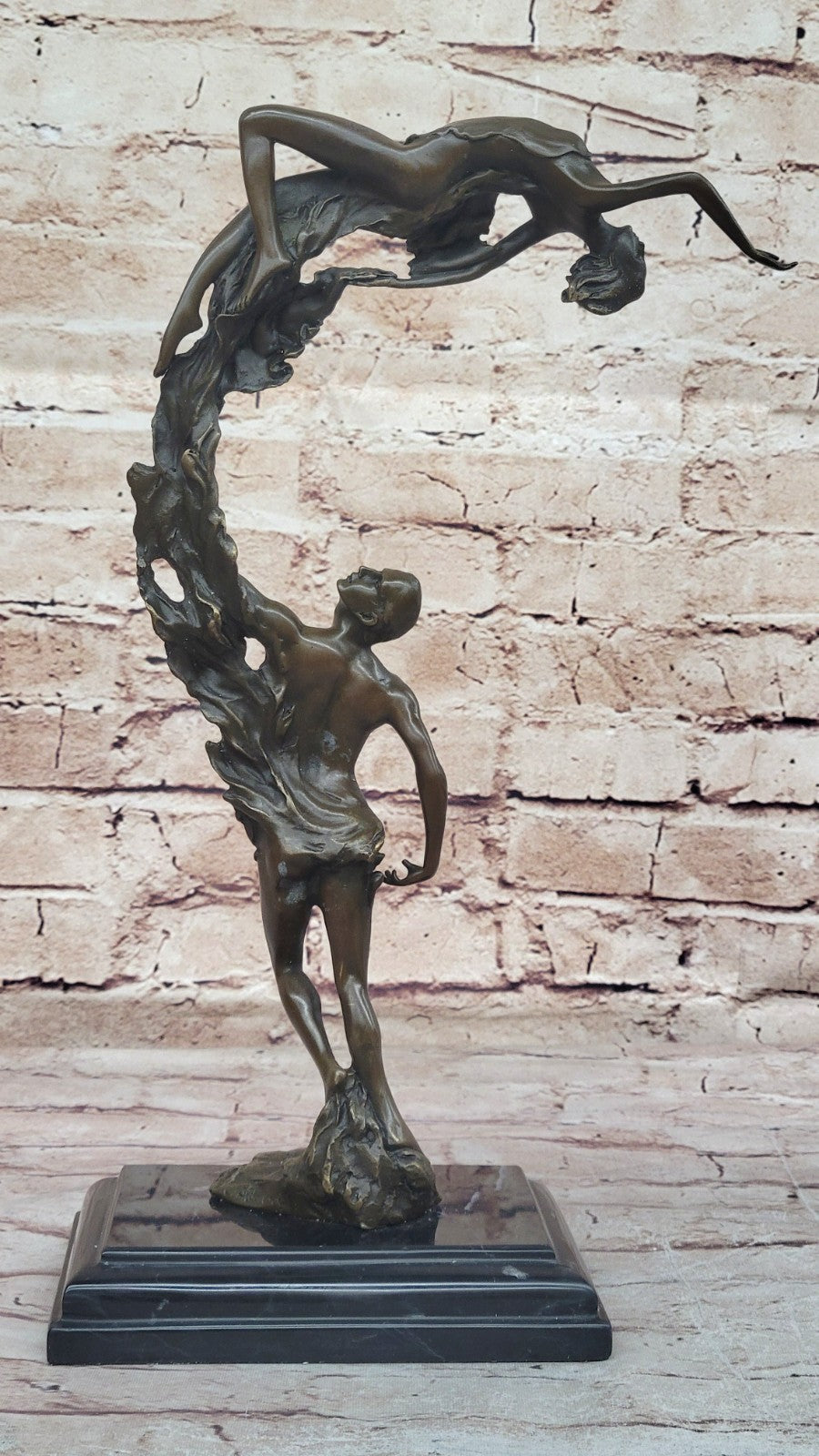 Aldo Vitaleh Prima Ballerina Bronze Sculpture Art Deco Marble Base Figurine Gift