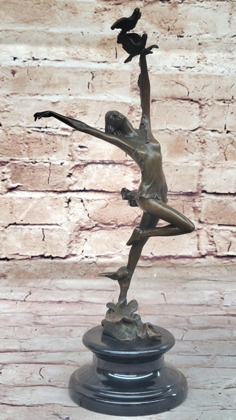 Bronze Sculpture by Italian Artist Aldo Vitaleh Dancer Ballerina Home Office