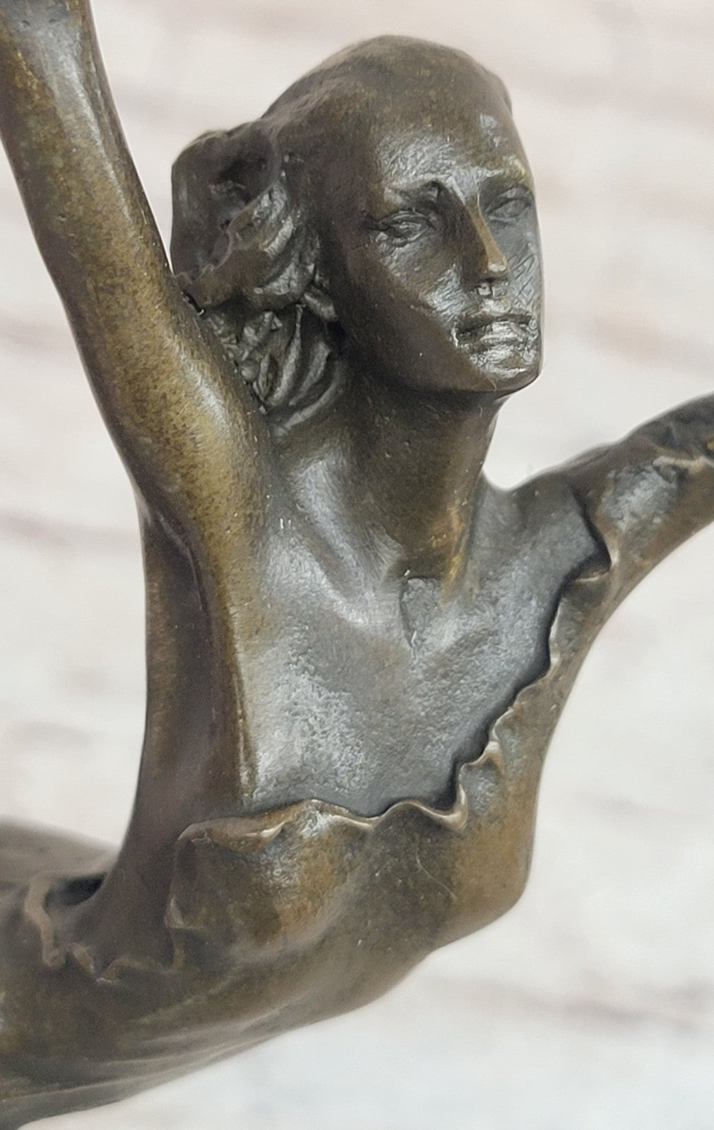 Bronze Sculpture by Italian Artist Aldo Vitaleh Dancer Ballerina Home Office