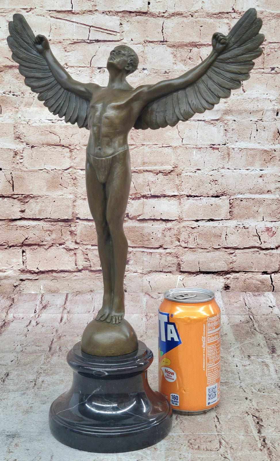 Bronze Sculpture Hand Made Nude Male Angel Bronze Classic Artwork Figurine Sale