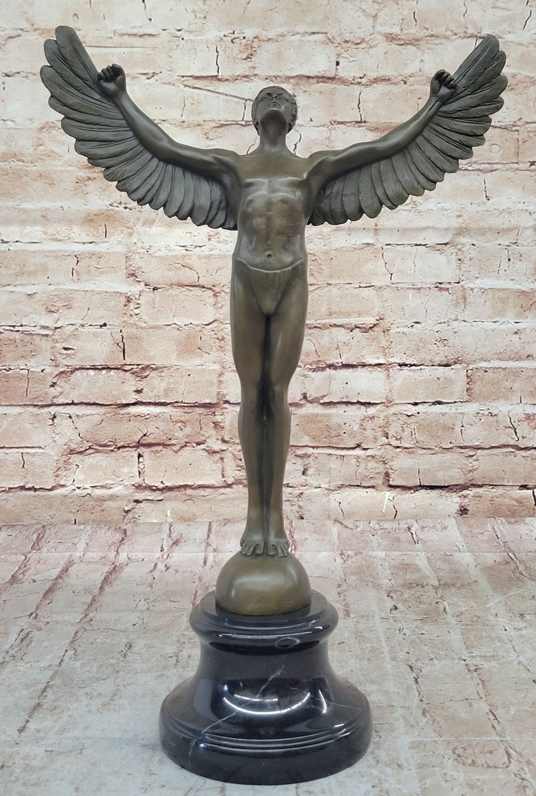 Bronze Sculpture Hand Made Nude Male Angel Bronze Classic Artwork Figurine Sale
