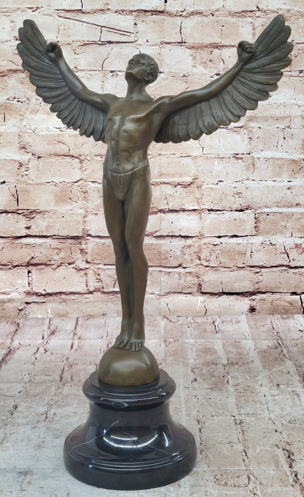 Bronze Sculpture Hand Made Nude Male Angel Bronze Classic Artwork Figurine Sale