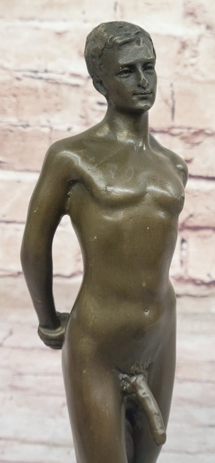 NUDE MALE STATUE MAN SCULPTURE GAY ART BRONZE STATUES HOT CAST DETAILED FIGURINE