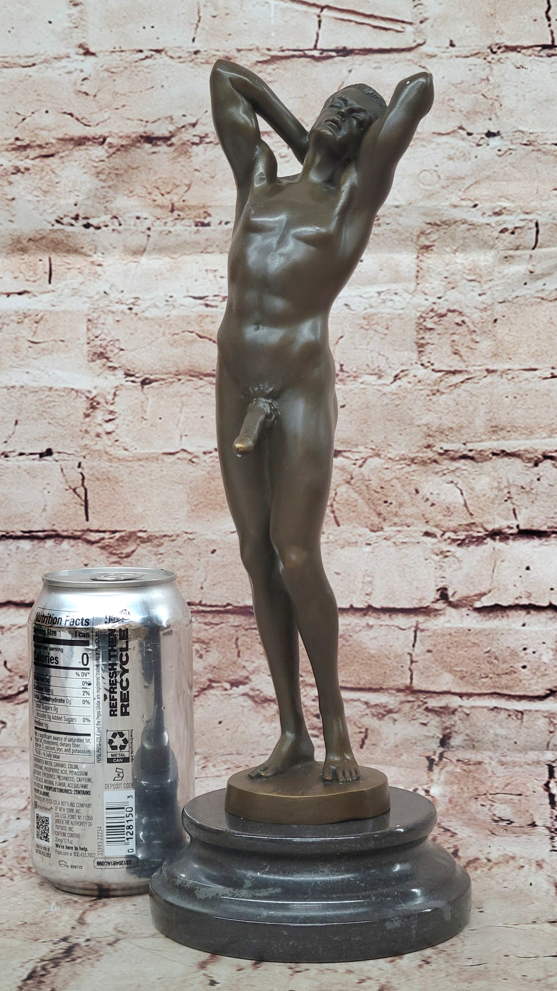 Handmade Nude Male Bronze Statue – Bold Gay Art Sculpture by Nick for Modern Décor