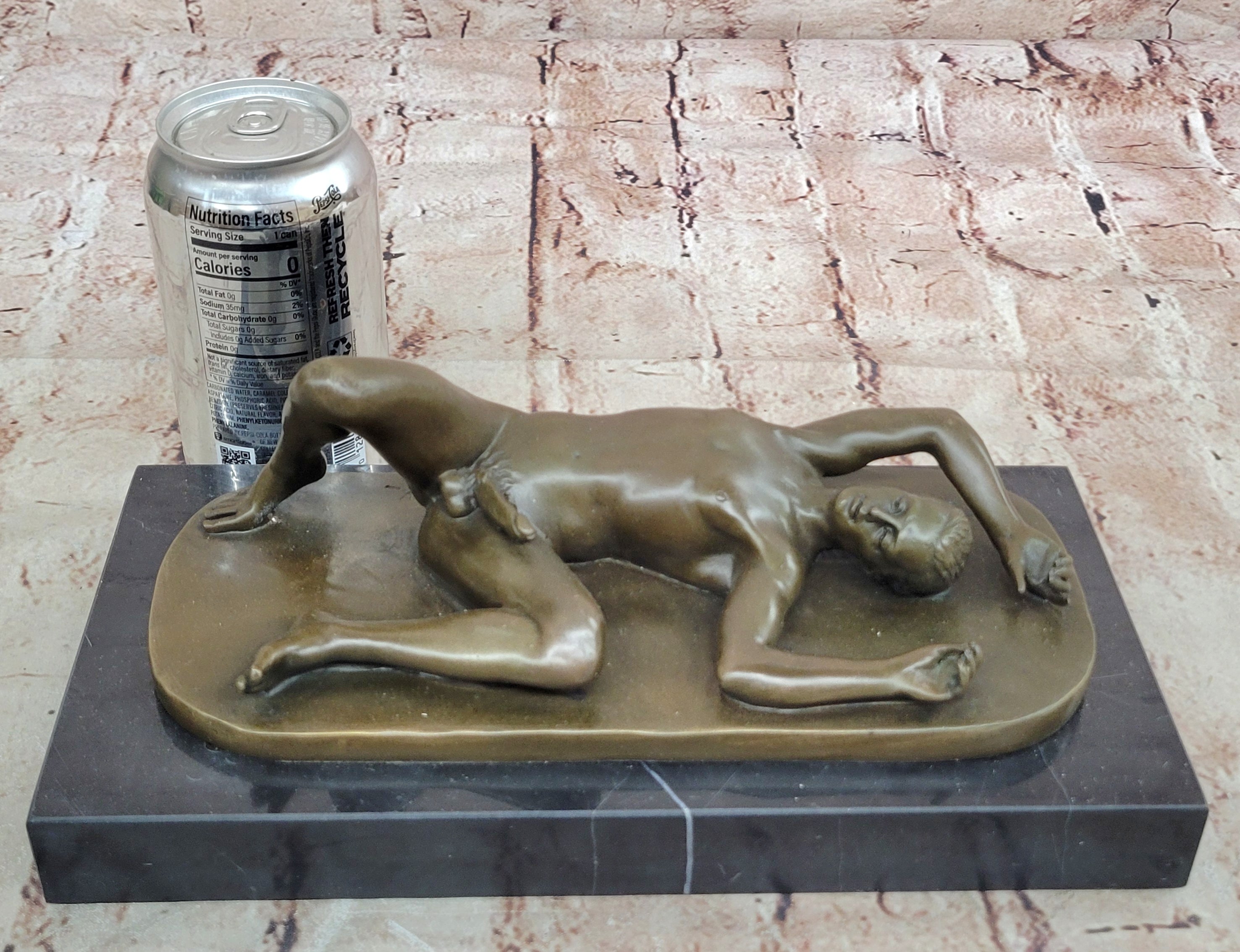 COLLECTIBLE BRONZE SCULPTURE STATUE Gay Art Collector Edition Nude Male Man Gay