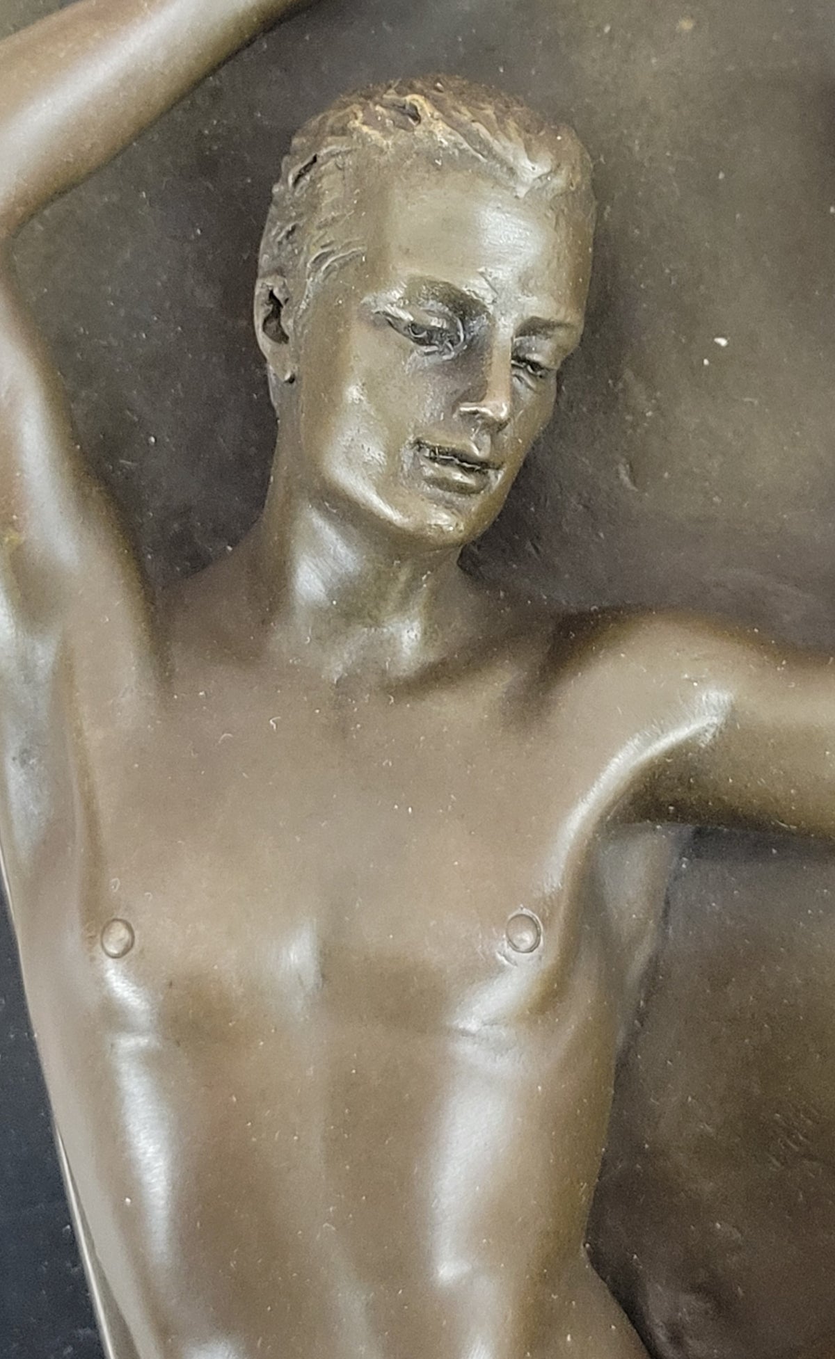 COLLECTIBLE BRONZE SCULPTURE STATUE Gay Art Collector Edition Nude Male Man Gay