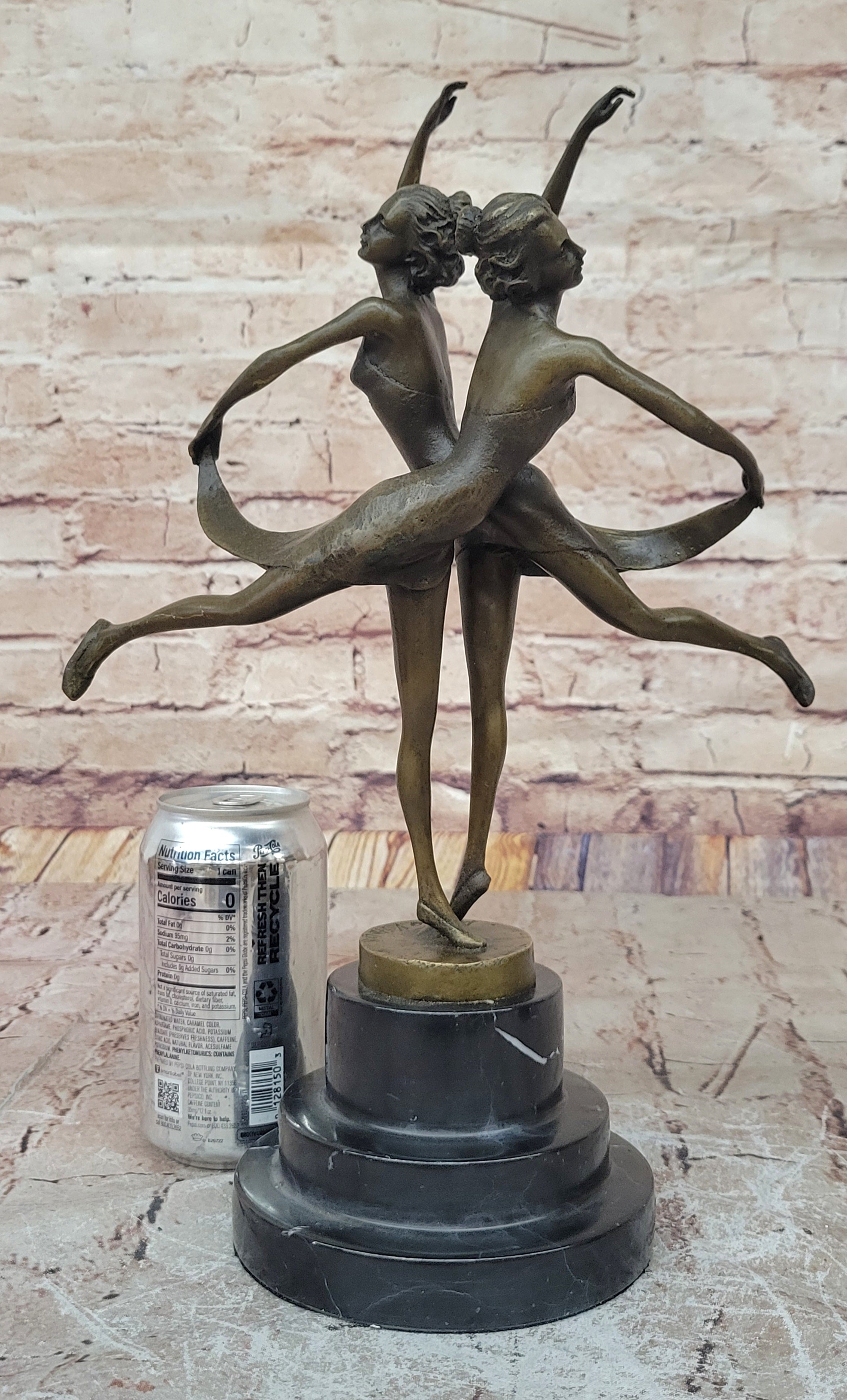 Handcrafted bronze sculpture SALE Dancer Twins Gemini Vitaleh Original*