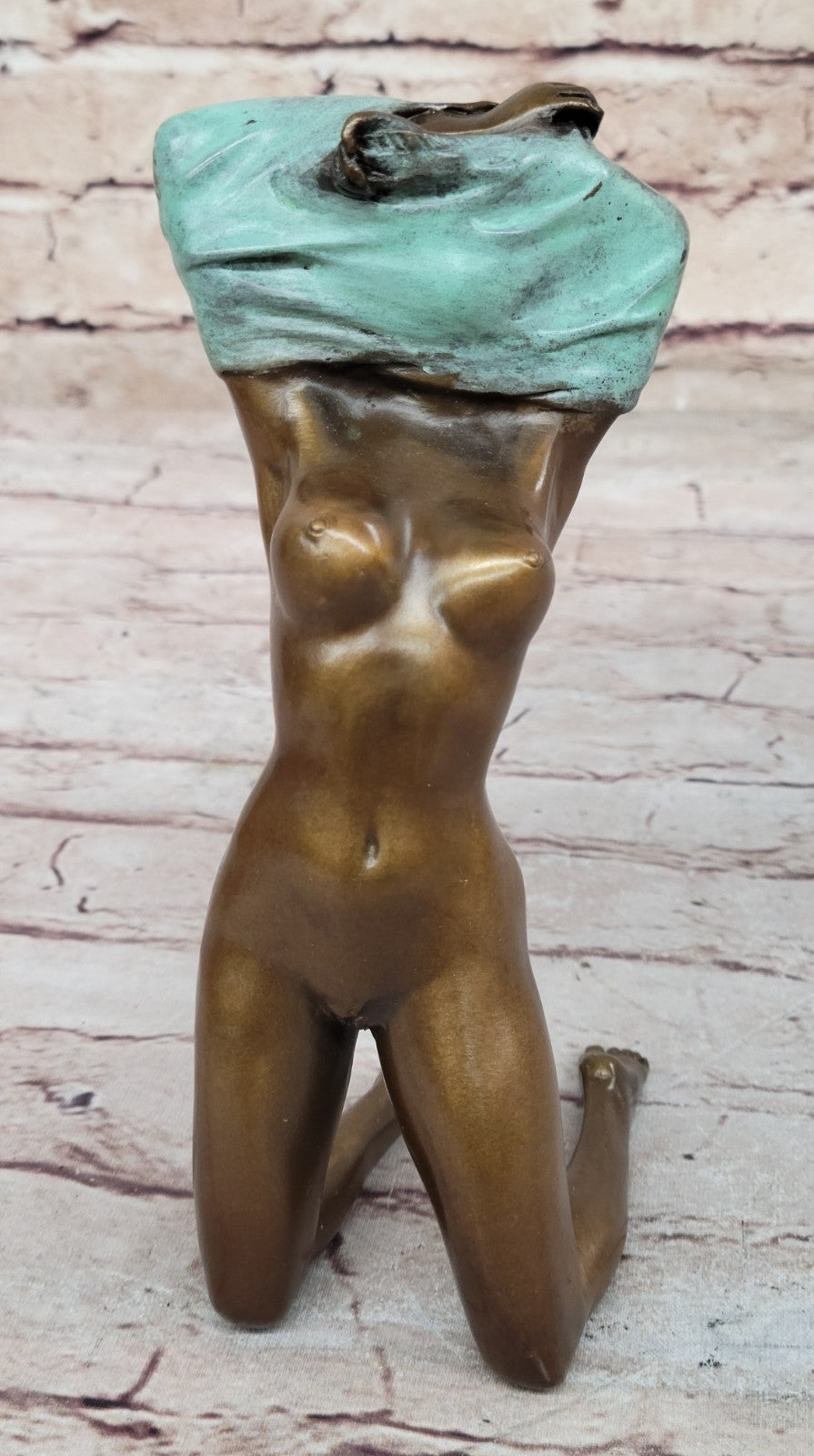 Original Milo Sexy Nude Shy Girl Bronze Figurine Hot Cast Sculpture Erotic Art