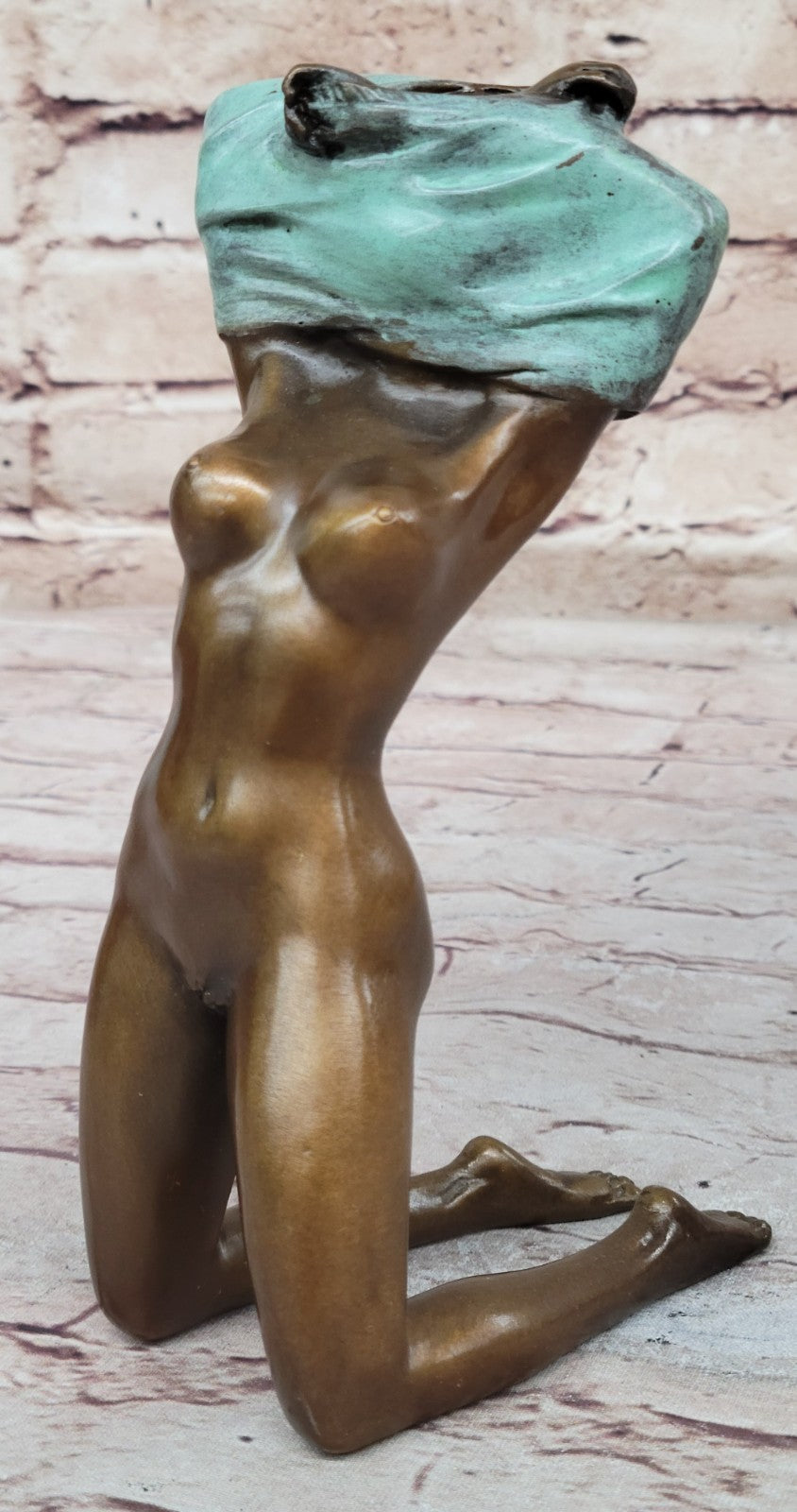 Original Milo Sexy Nude Shy Girl Bronze Figurine Hot Cast Sculpture Erotic Art