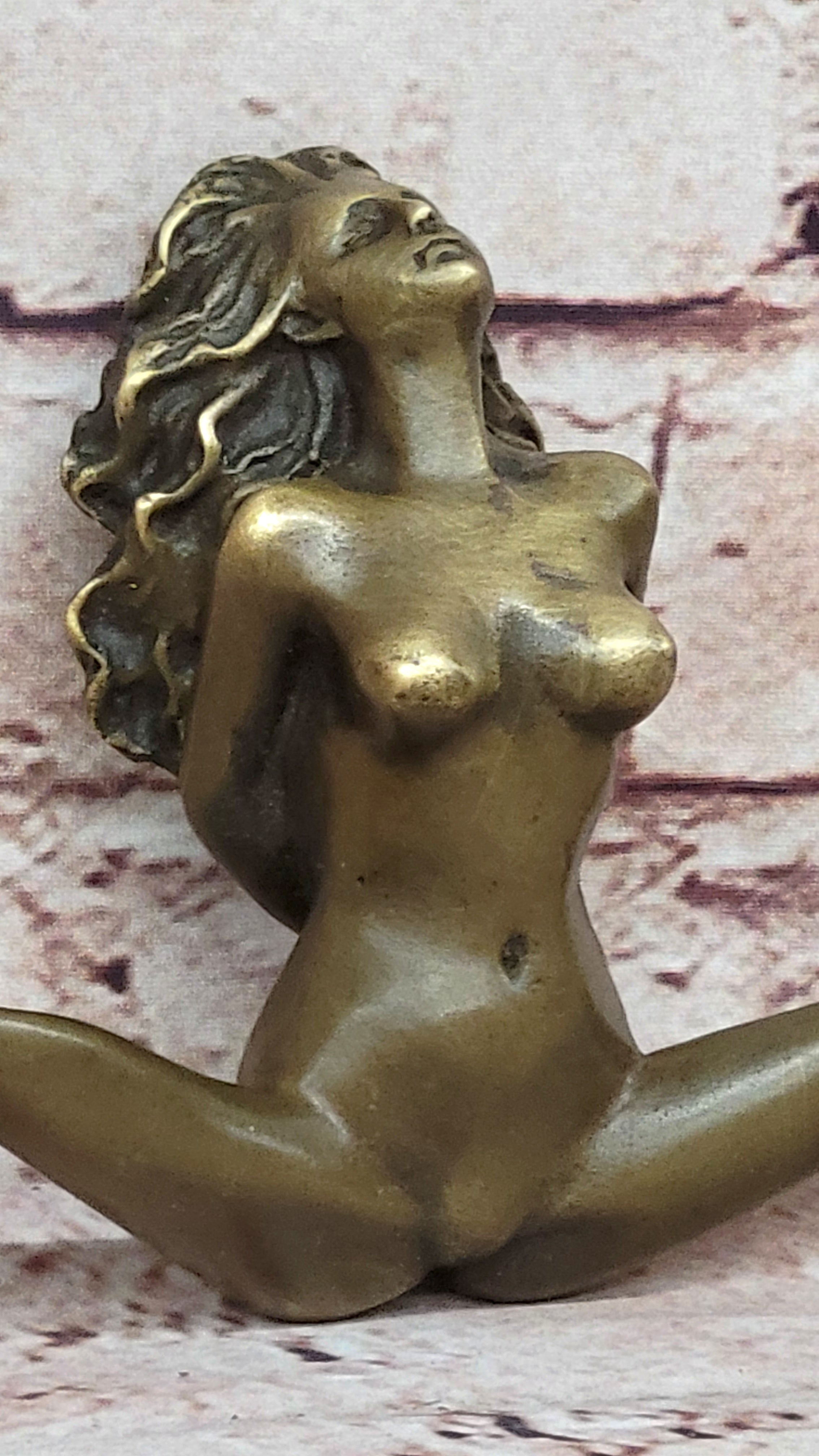 Sexy Girl Chantal - Artwork Nude -Bronze - Signed J. Patoue Sculpture Figurine