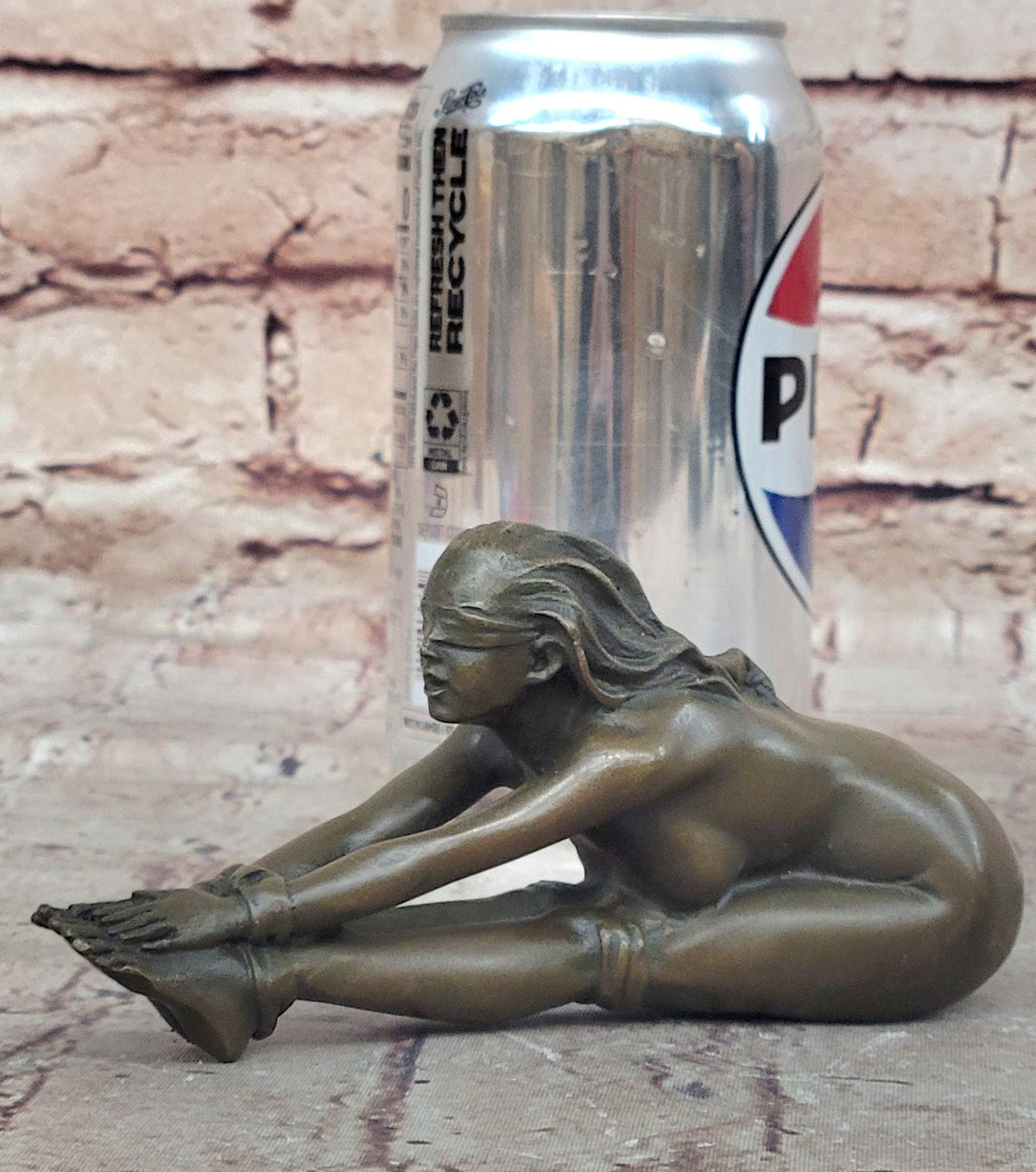 Original Artwork Girl Chantal - Erotische -Bronze - signiert J. Patoue Hot Cast Nude