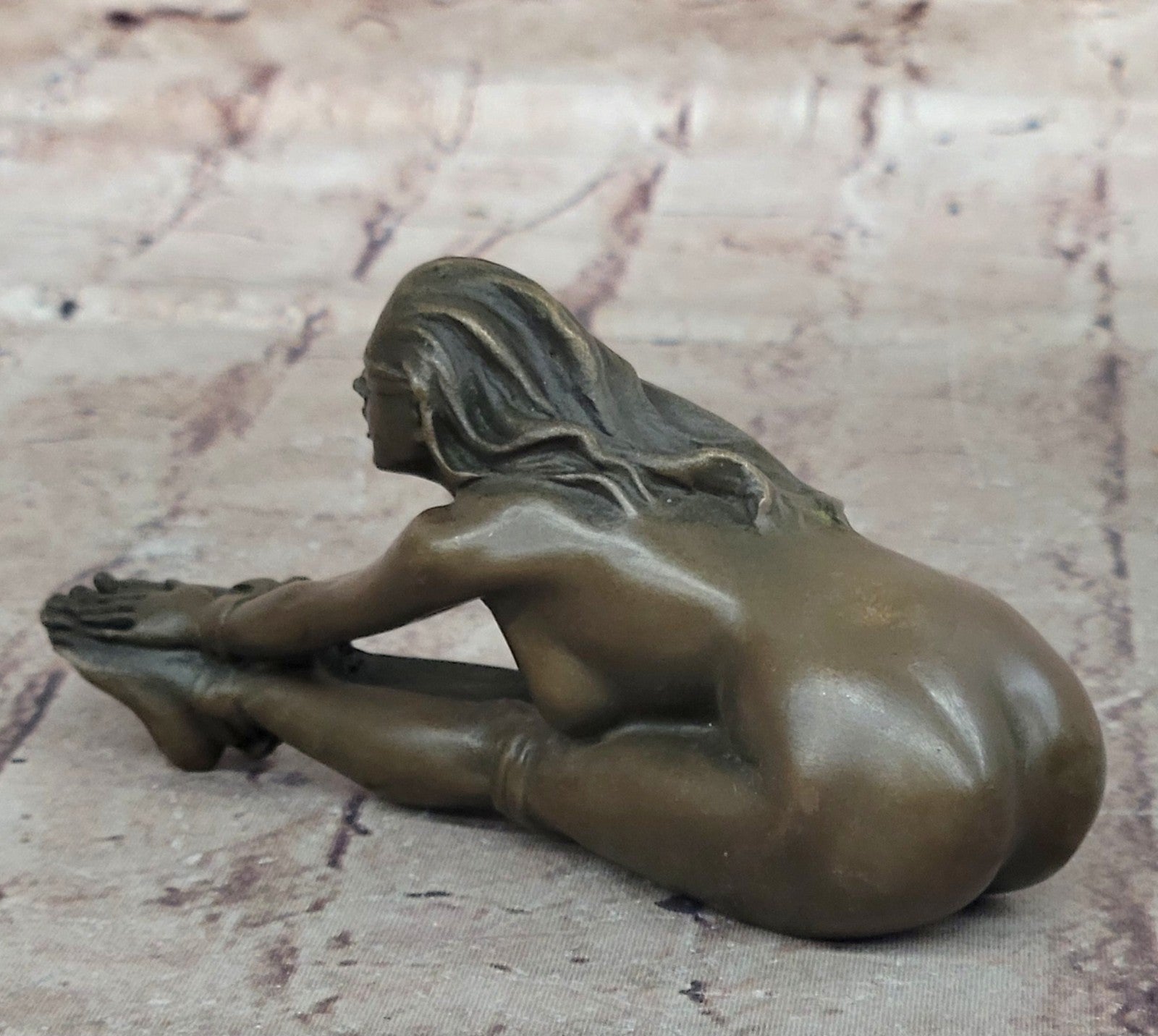 Original Artwork Girl Chantal - Erotische -Bronze - signiert J. Patoue Hot Cast Nude