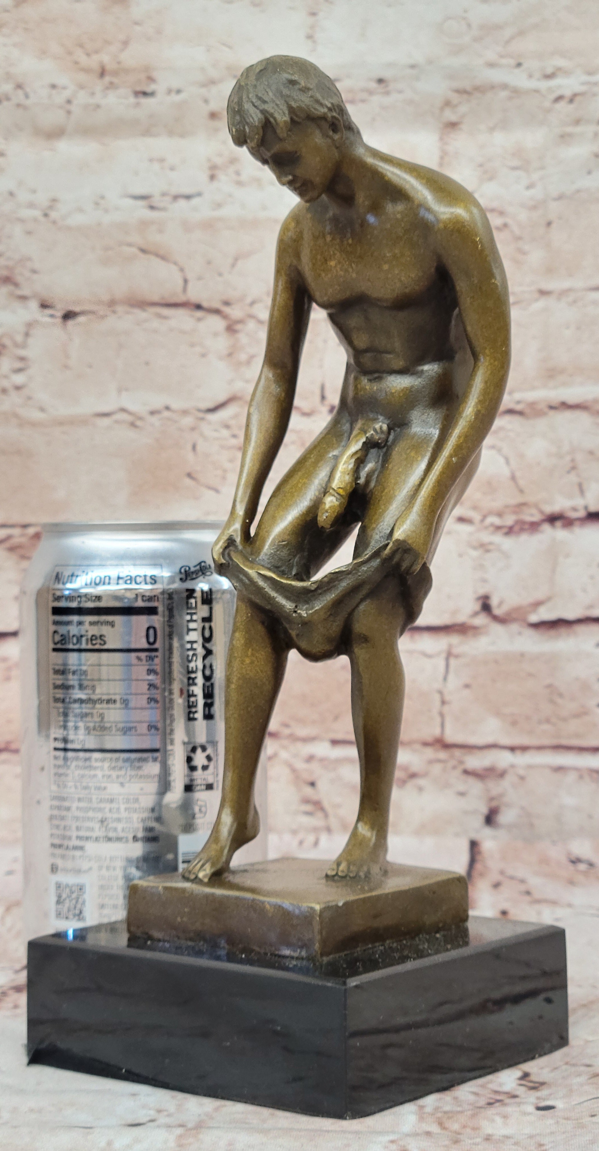 European Bronze Male Nude Sculpture – Gay Art Collector Edition, Athletic Man Statue for Sale