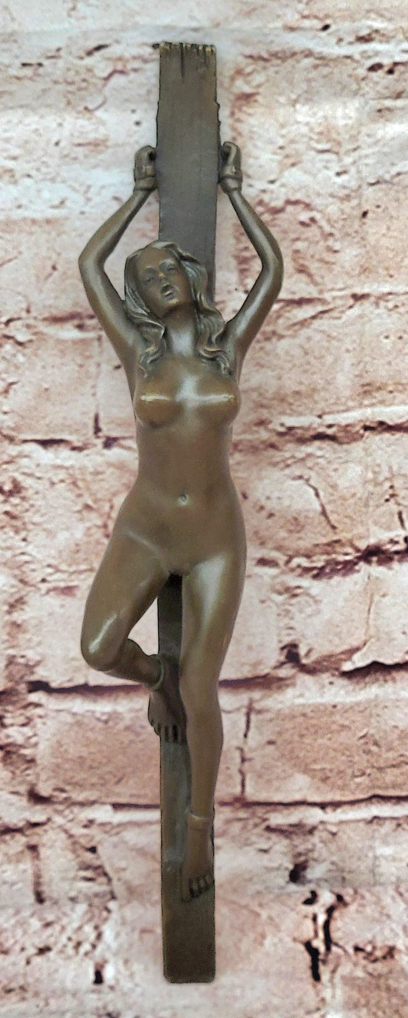 Handcrafted bronze sculpture SALE Chained Erotic Bergman Signed Vienna Artwork