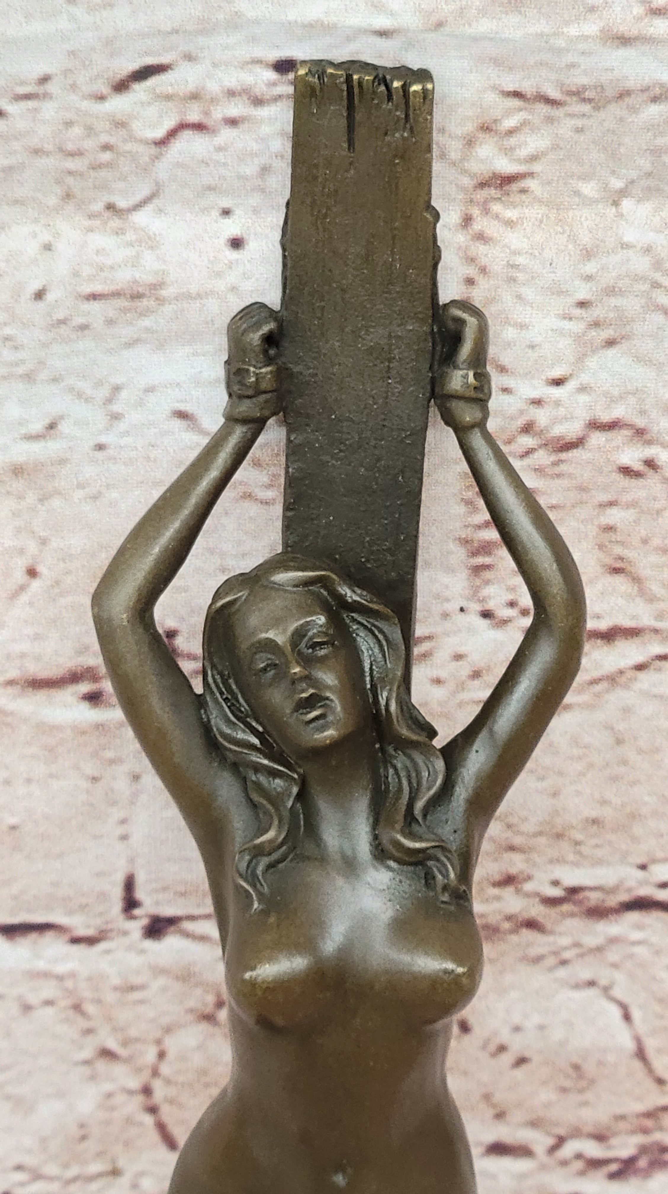 Handcrafted bronze sculpture SALE Chained Erotic Bergman Signed Vienna Artwork