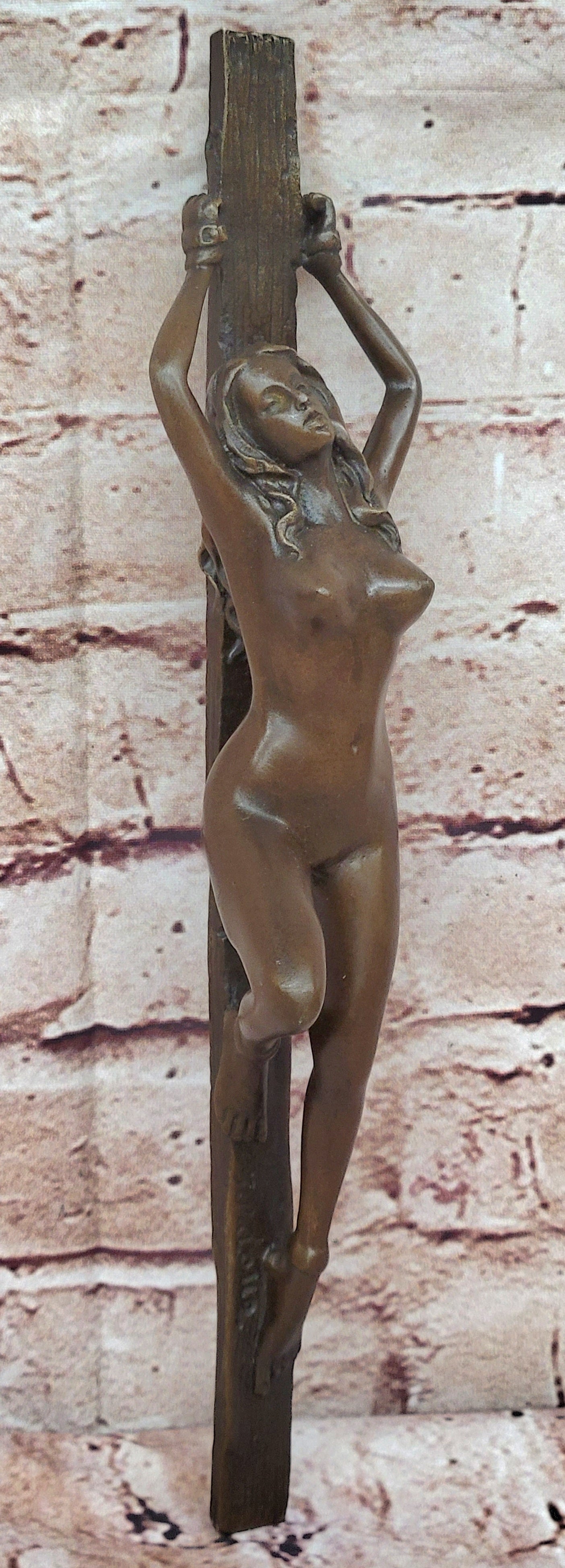 Handcrafted bronze sculpture SALE Chained Erotic Bergman Signed Vienna Artwork