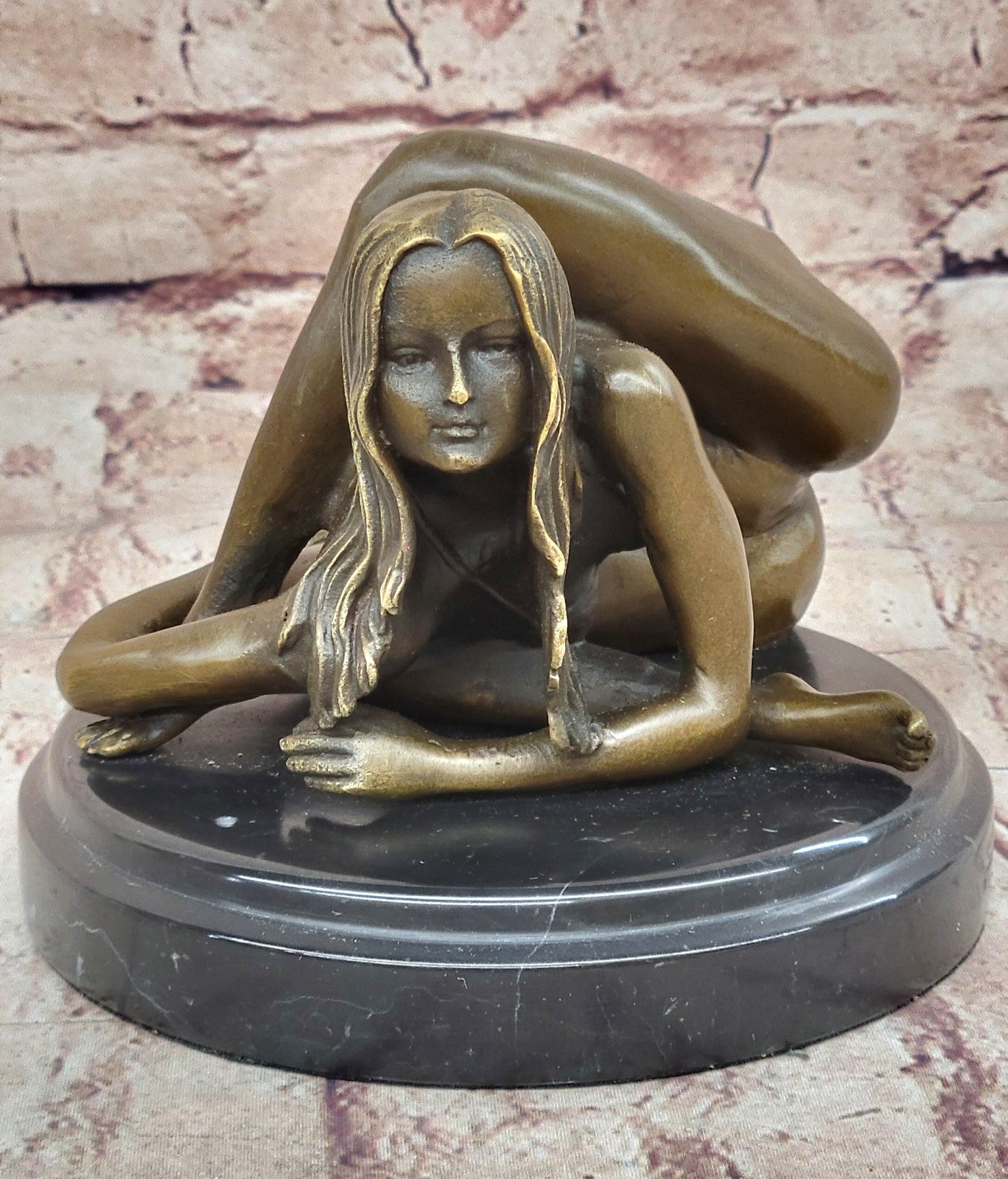 Handcrafted bronze sculpture SALE Deco Art Female Girl Nude Hand Made Decor
