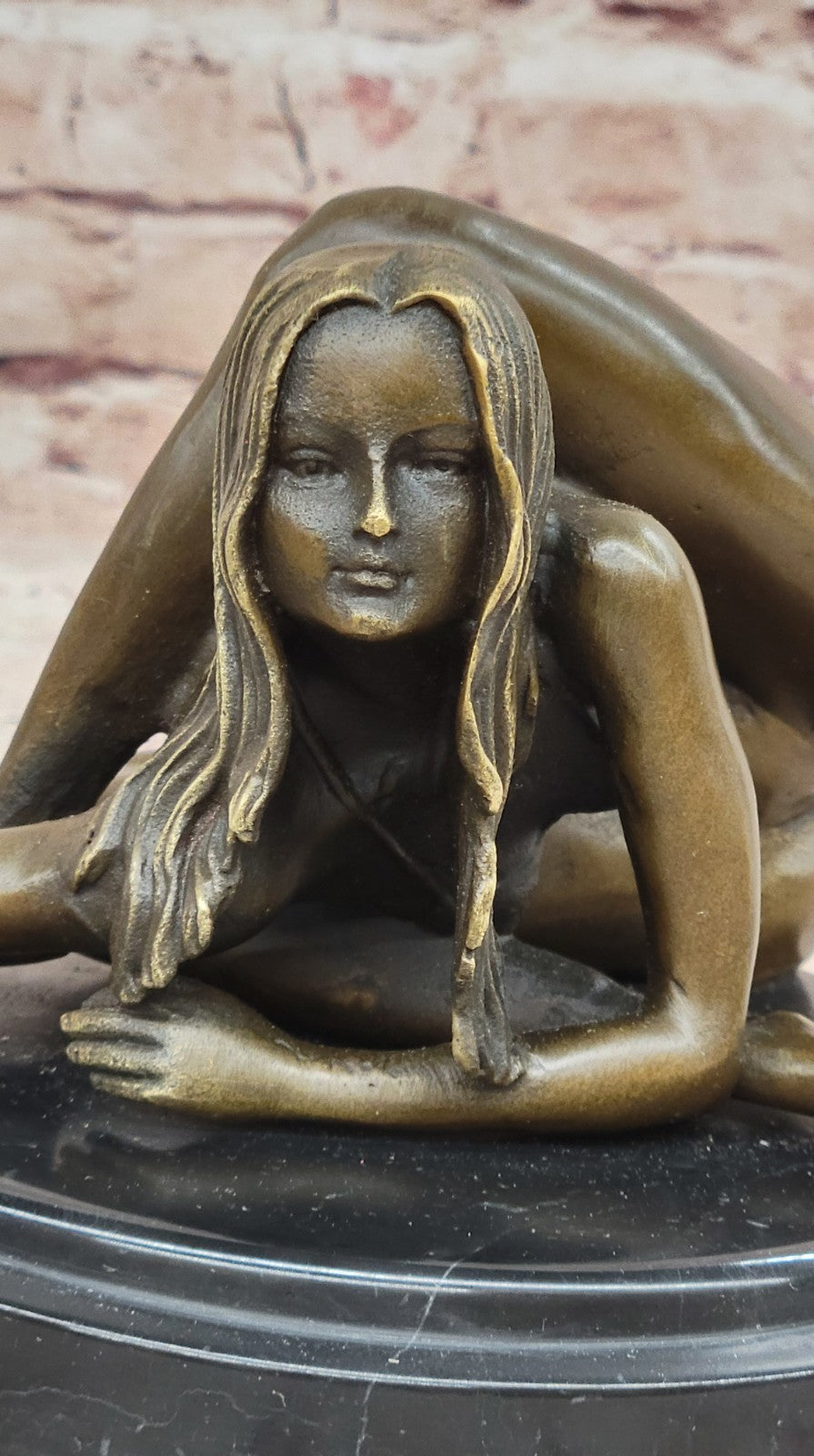 Handcrafted bronze sculpture SALE Deco Art Female Girl Nude Hand Made Decor