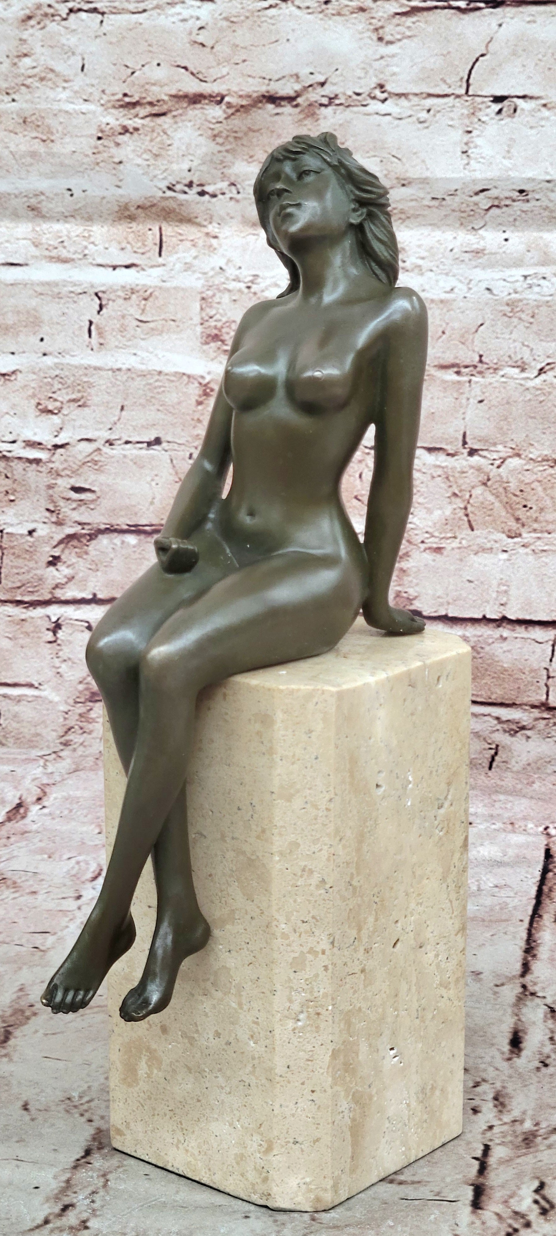 Art Deco Sculpture Nude Woman Girl Erotic Female Body Bronze Statue SALE