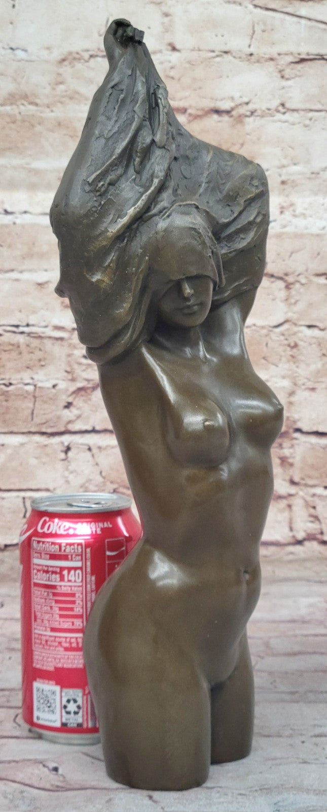 Hand Made Nude Temptress Female Bust by Portuguese Artist Miguel Lopez Milo Sale