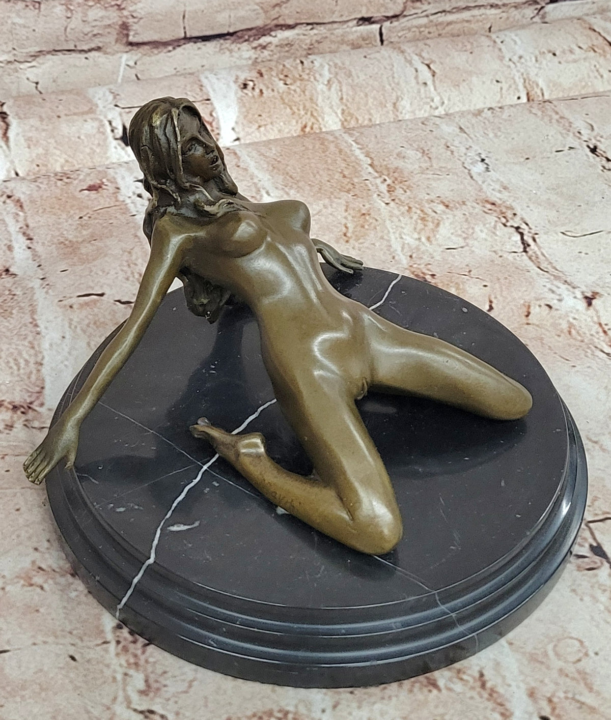 Handcrafted Sexy Nude Woman Bronze Sculpture Collectible Lost Wax Figurine Sale