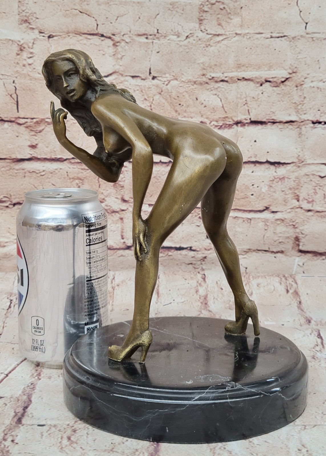 Signed High Quality Mavchi Art Deco Bronze Nude Girl Plinth Statue Sale Deal Art