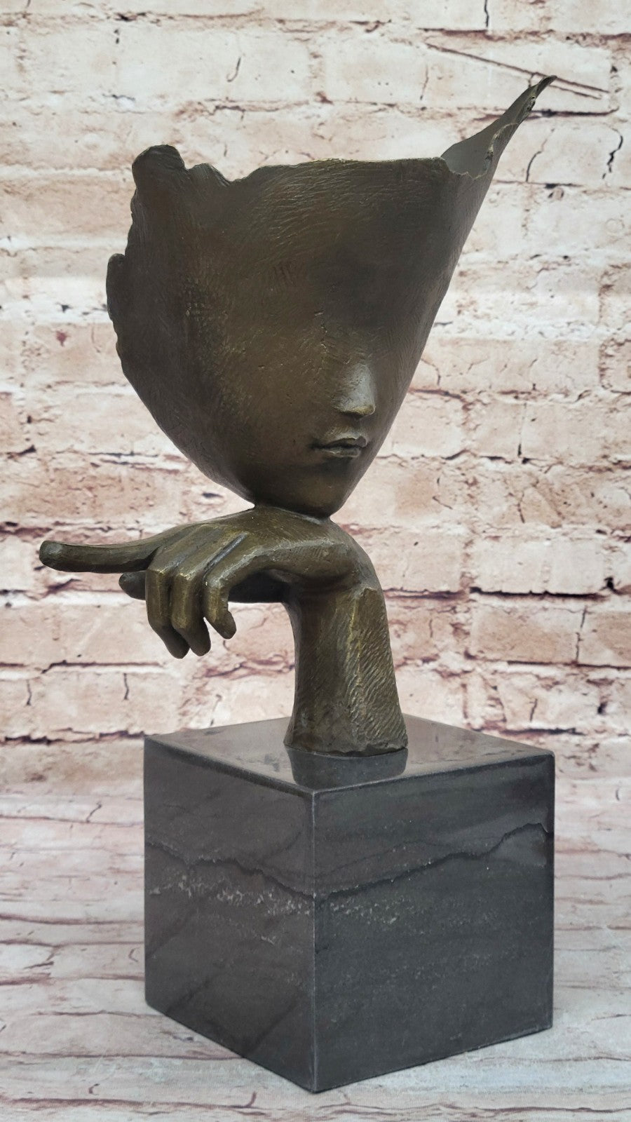 Handcrafted Bronze Blind Beauty by Mavchi Detailed Sculpture Home Decoration Sale